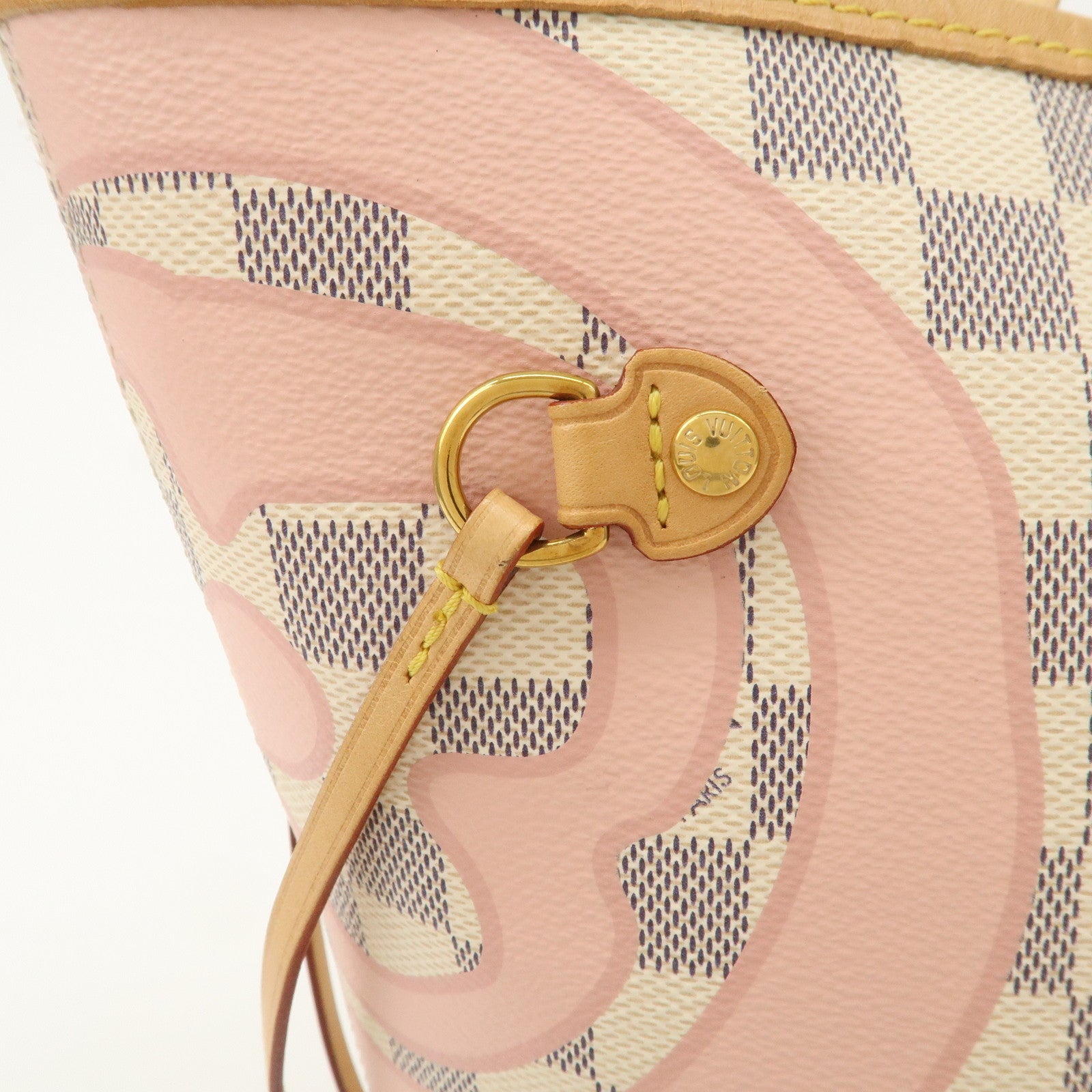 Louis Vuitton Damier Azur Tahiti Neverfull MM Bag & Pouch N41050