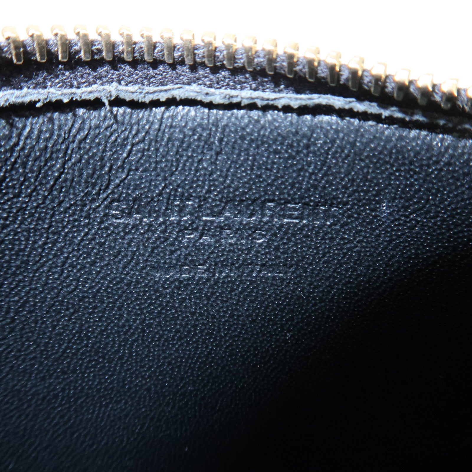 SAINT LAURENT PARIS Leather Card Case Card Holder Black 458583