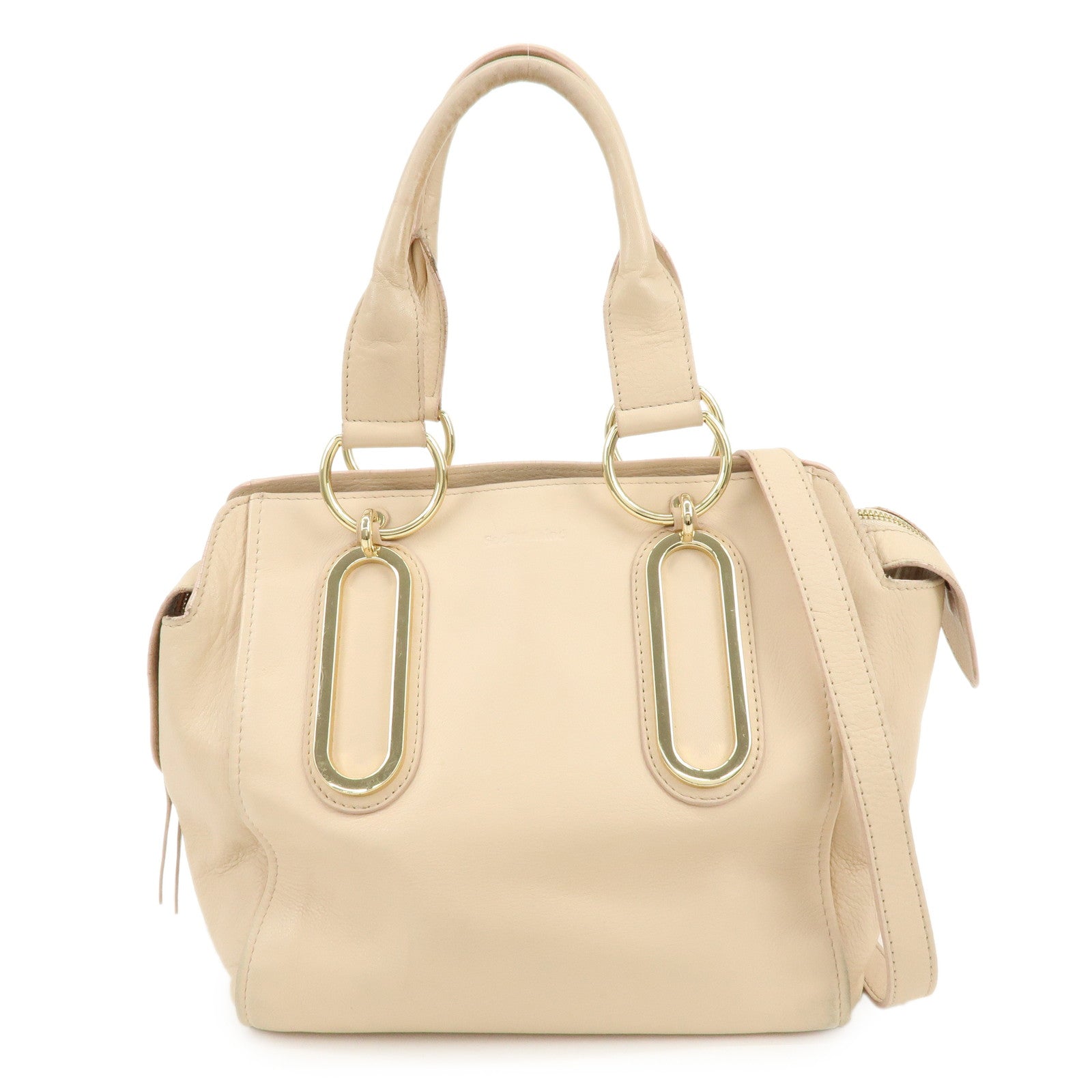 Chloe See by Chloe Paige Leather 2Way Bag Shoulder Bag Light Pink