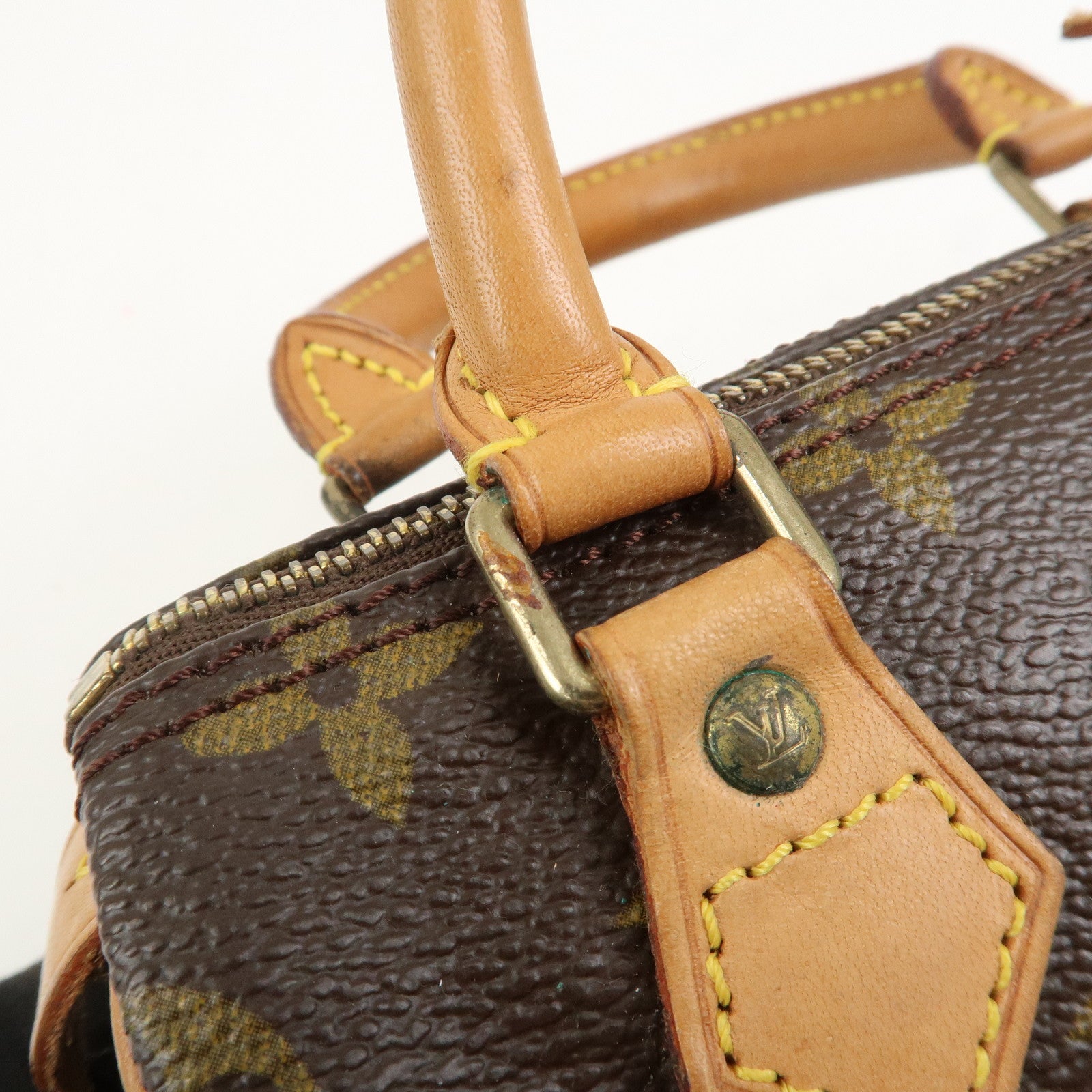 Louis Vuitton Monogram Mini Speedy Hand Bag Brown M41534