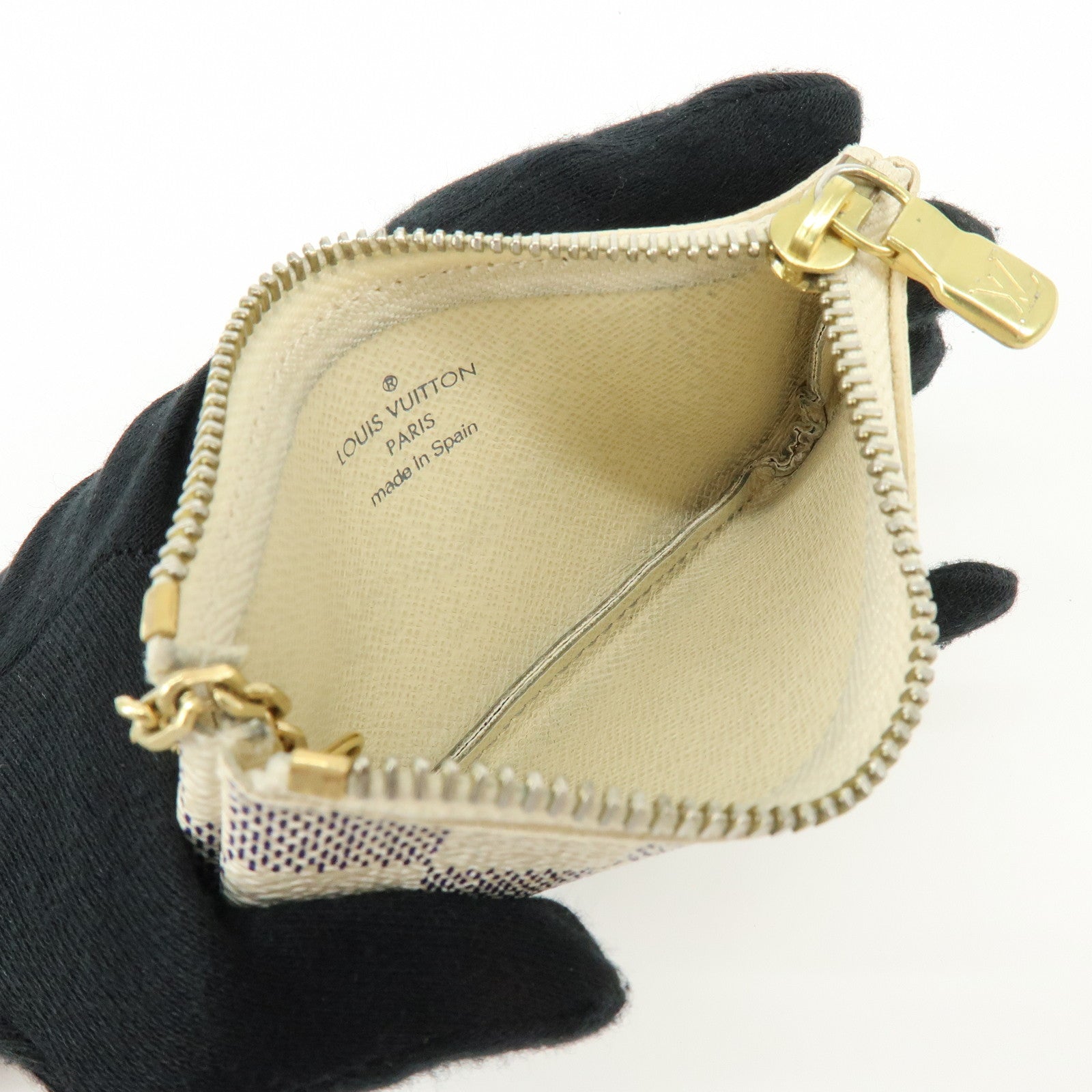 Louis Vuitton Damier Azur Pochette Cles Coin Case Key Case N62659