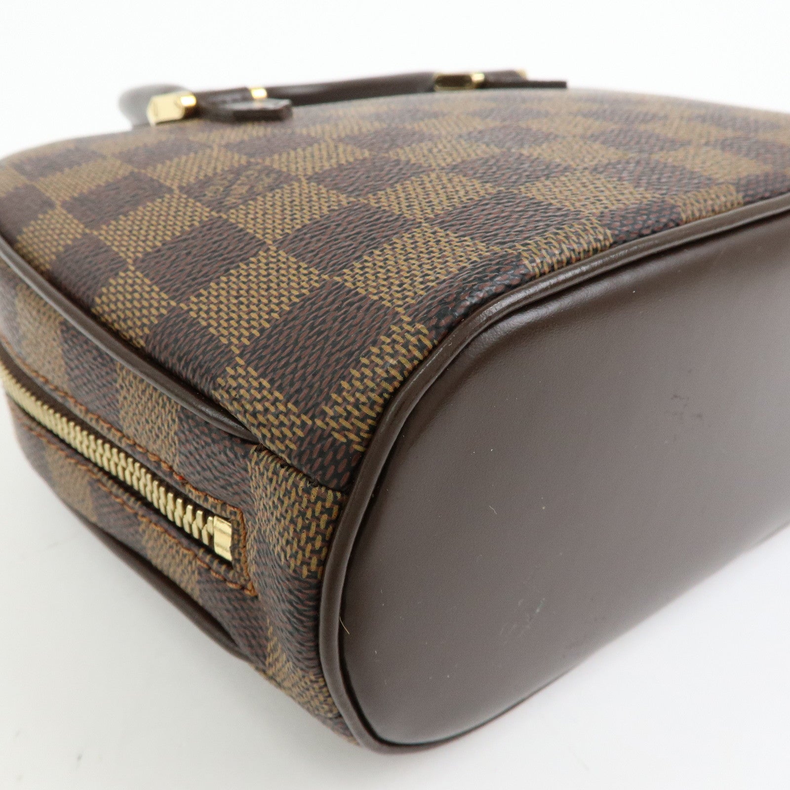 Louis Vuitton Saleya Mini Damier Ebene Canvas Leather Hand Bag