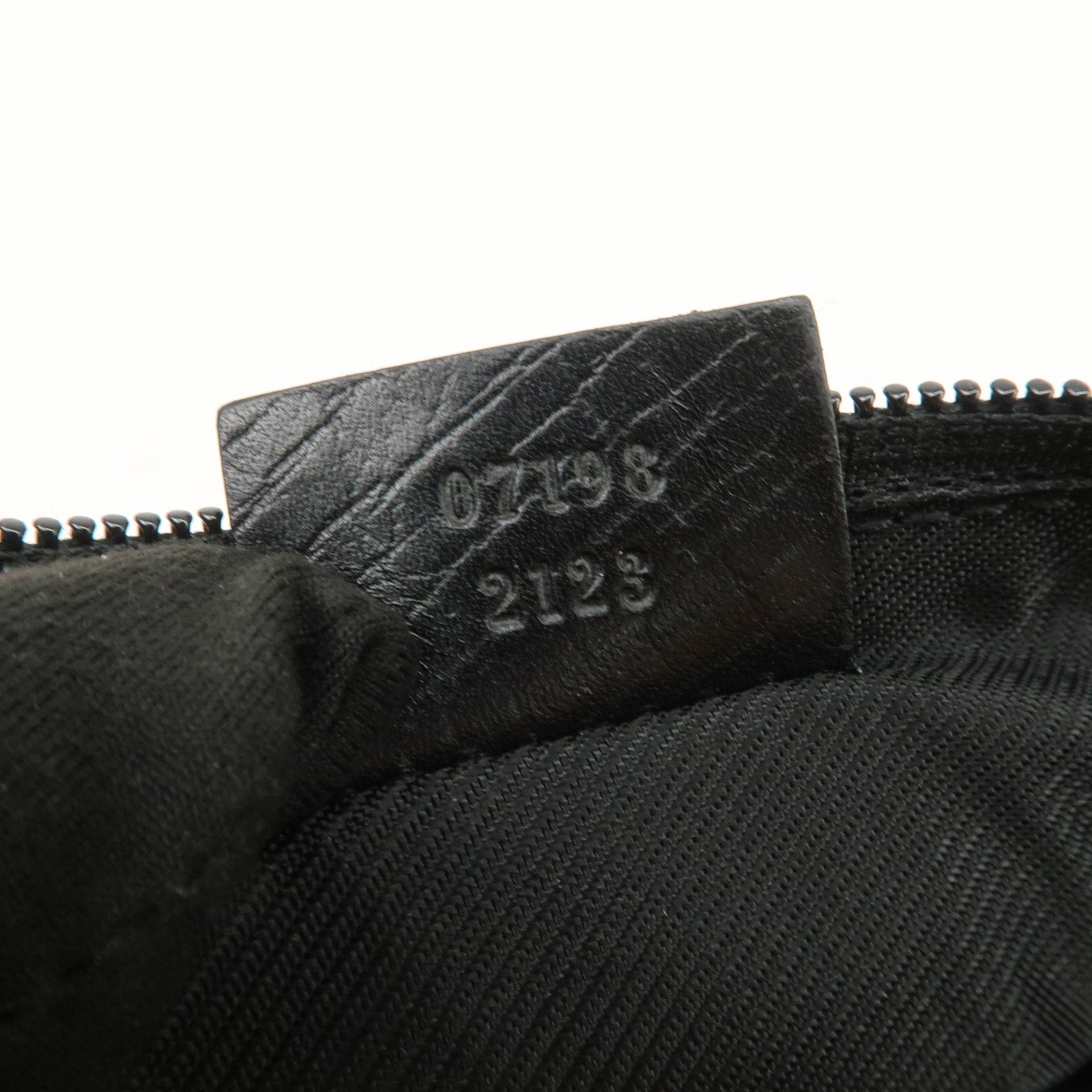 GUCCI Boat Bag GG Canvas Leather Hand Bag Pouch Black 07198