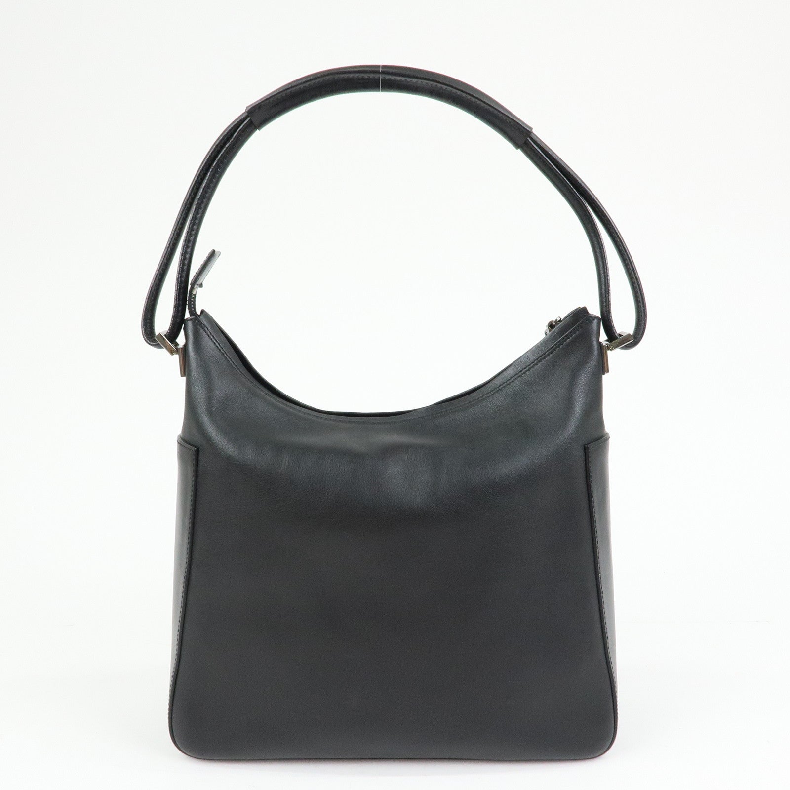 GUCCI Leather Shoulder Bag Hand Bag Black 001・3766