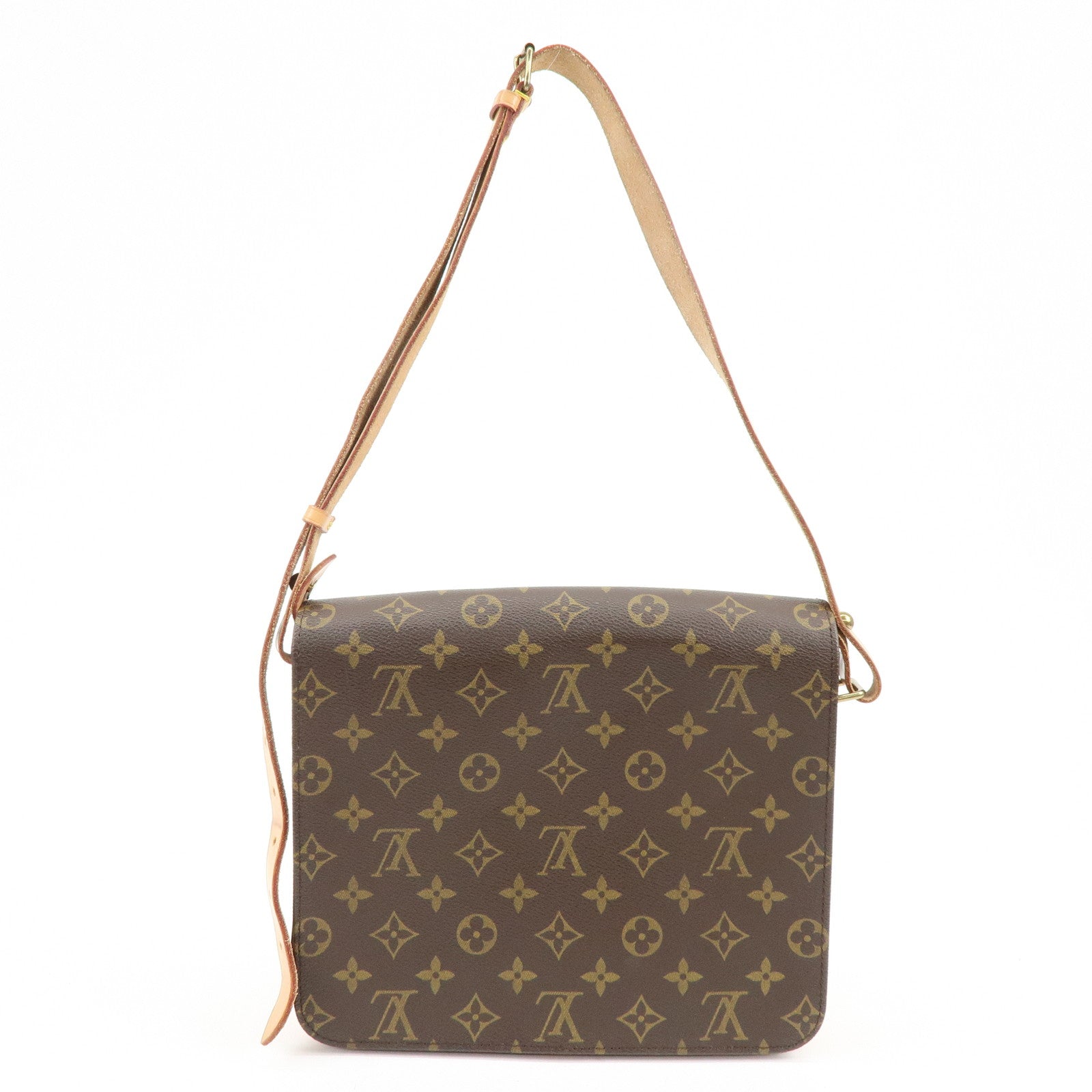 Louis Vuitton Monogram Cartouchiere GM Shoulder Bag Brown M51252