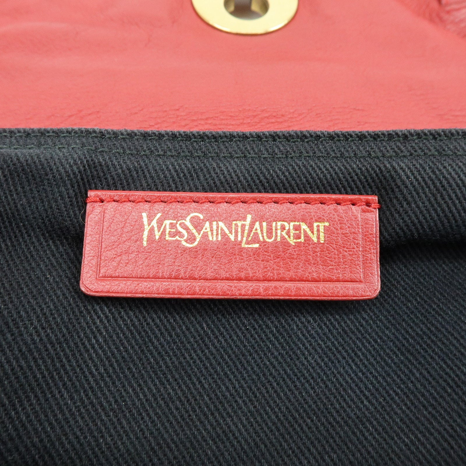 SAINT LAURENT PARIS Muse Two Leather Shoulder Bag Red 265707