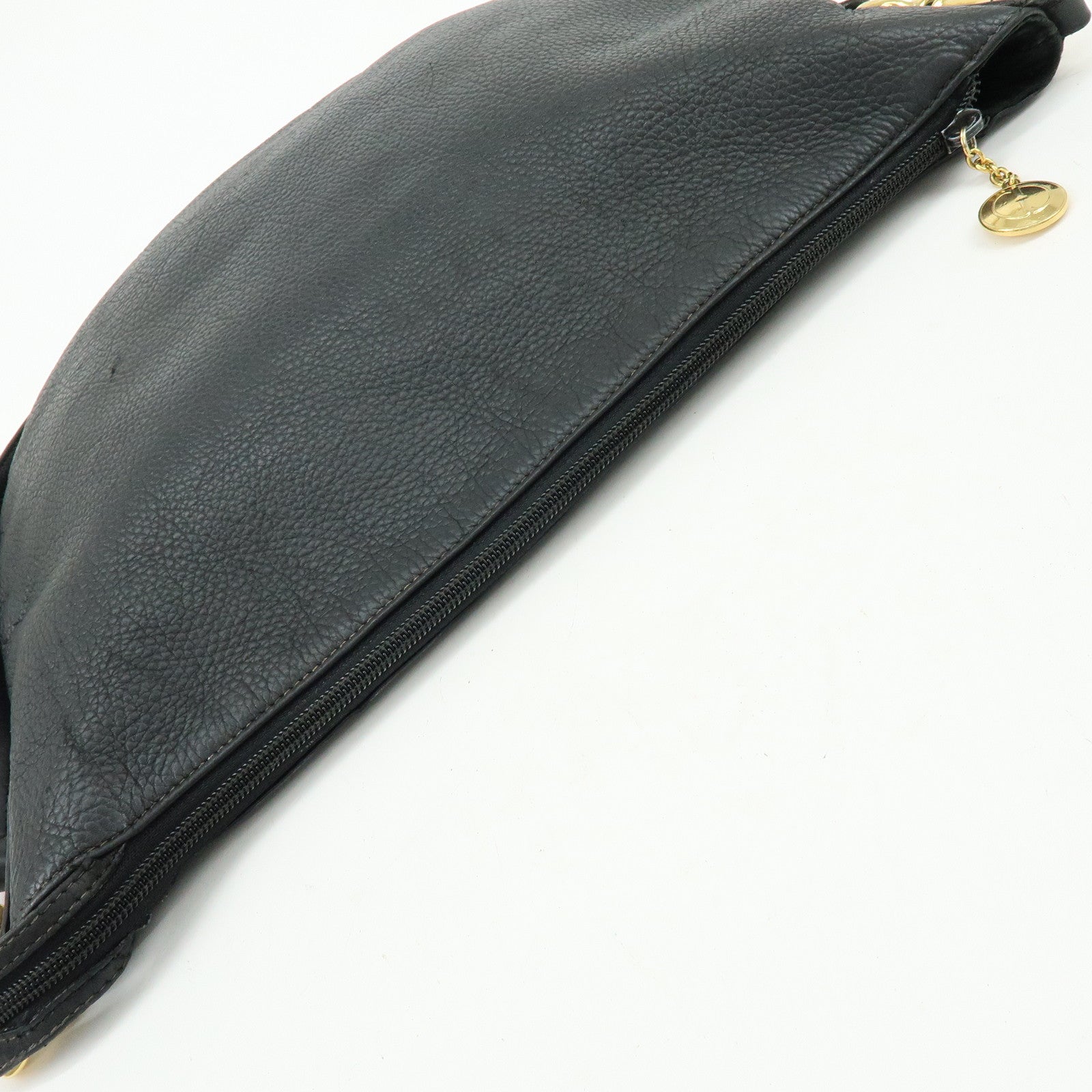GUCCI Leather Shoulder Bag Crossbody Bag Black 001・115・1206