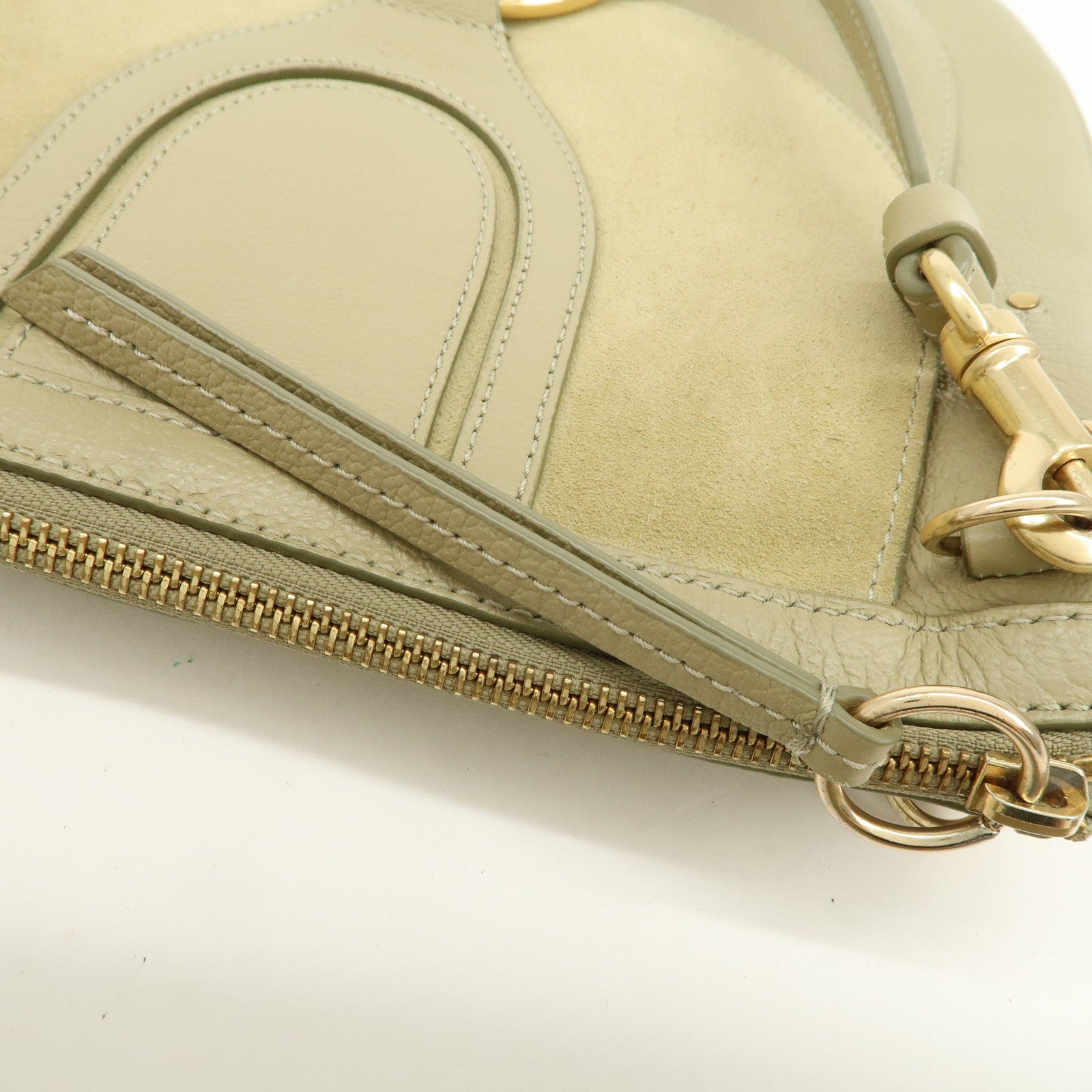 Chole See by Chlo・・ｽｩ Hana Leather Suede 2Way Bag Shoulder Bag Beige