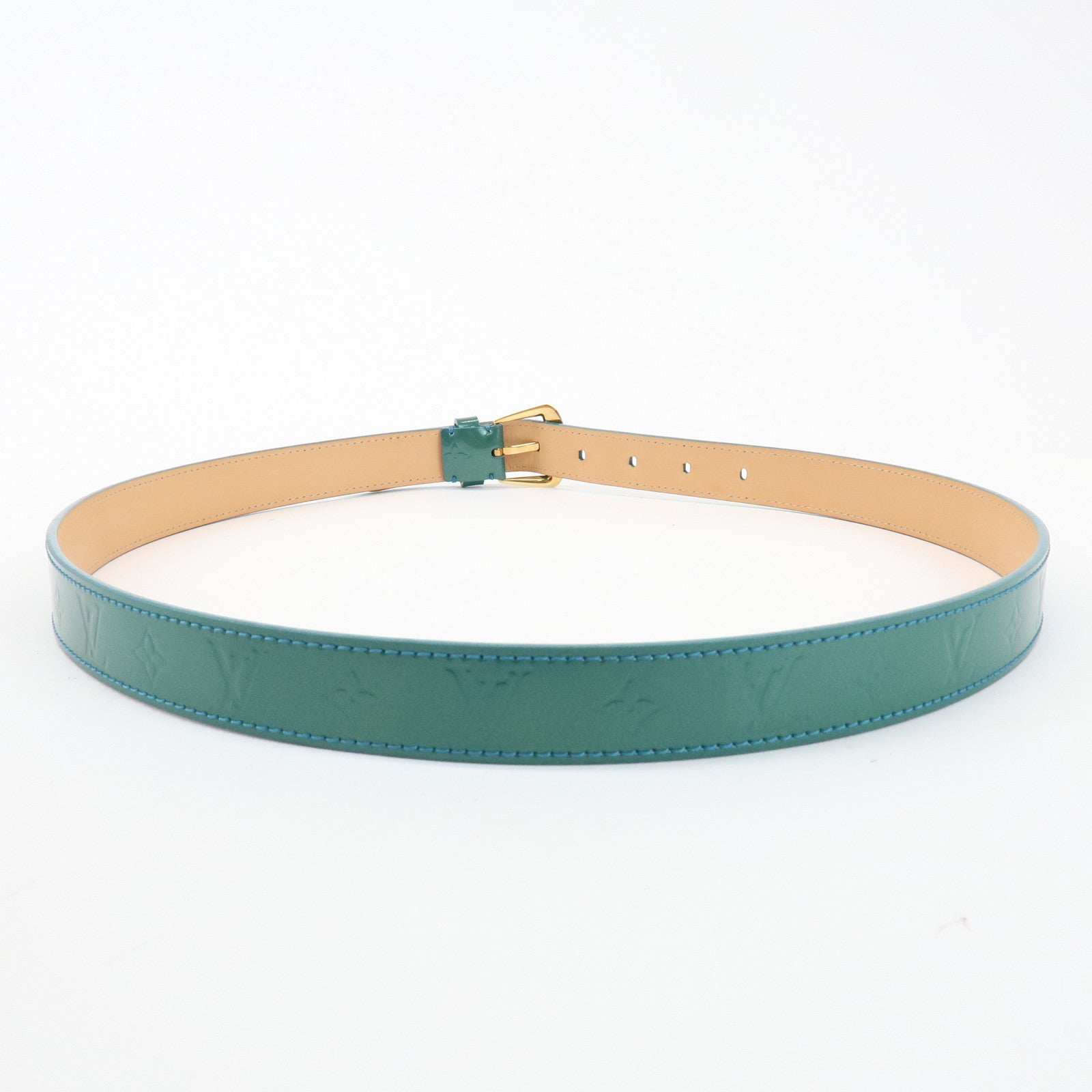 Louis Vuitton Monogram Vernis Leather Ceinture Belt Blue Galactic