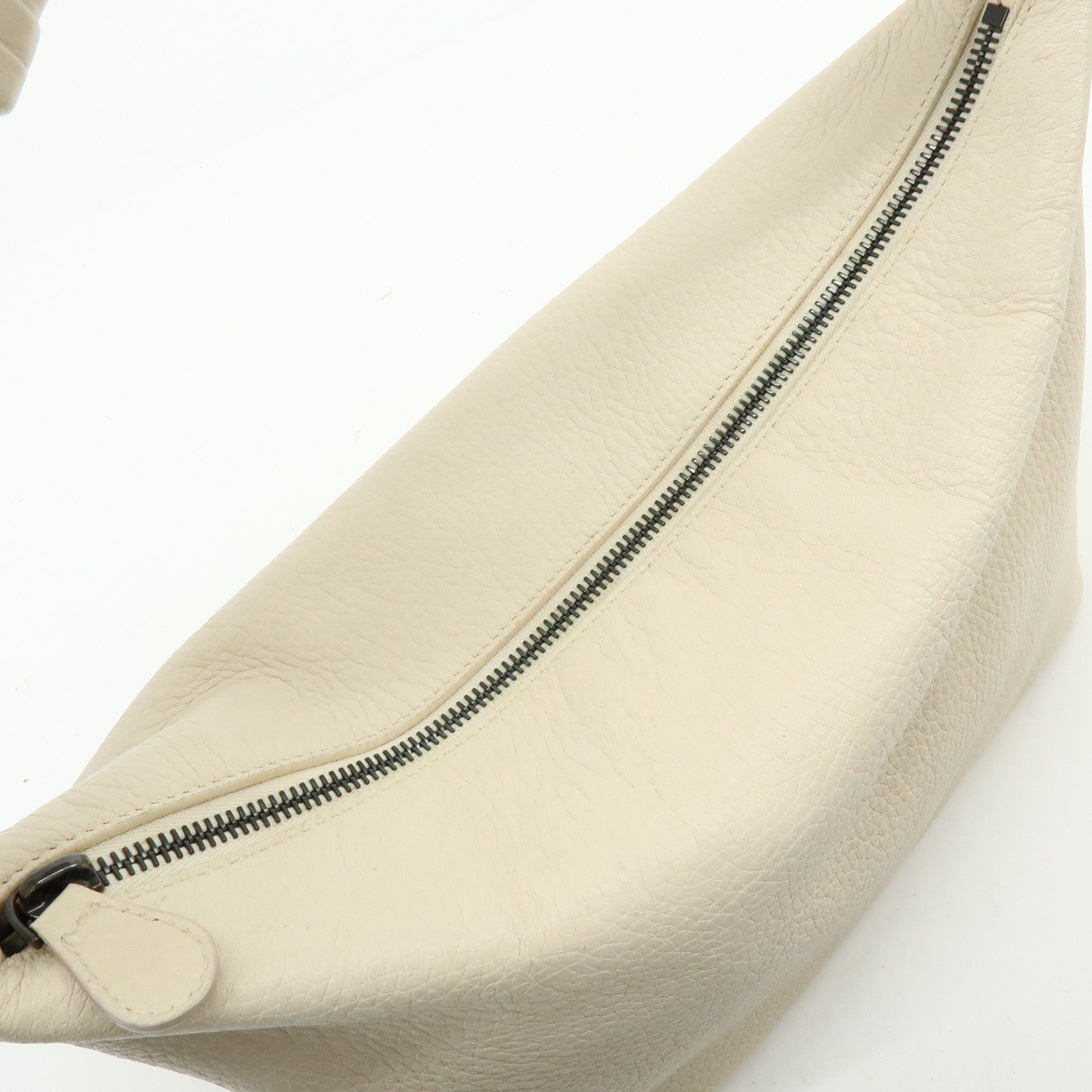 BOTTEGA VENETA Leather Shoulder Bag Hand Bag Ivory