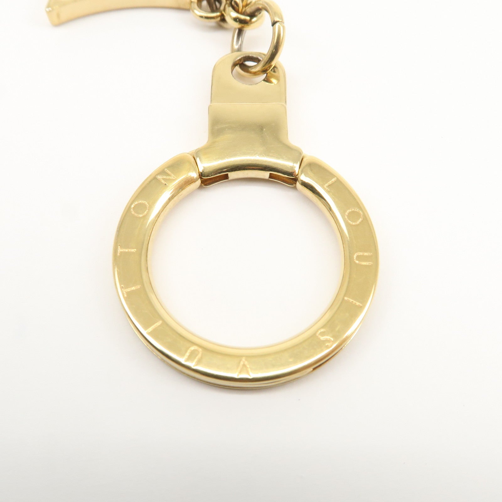 Louis Vuitton Fleur de Monogram Bag Charm Key Chain Gold M65111