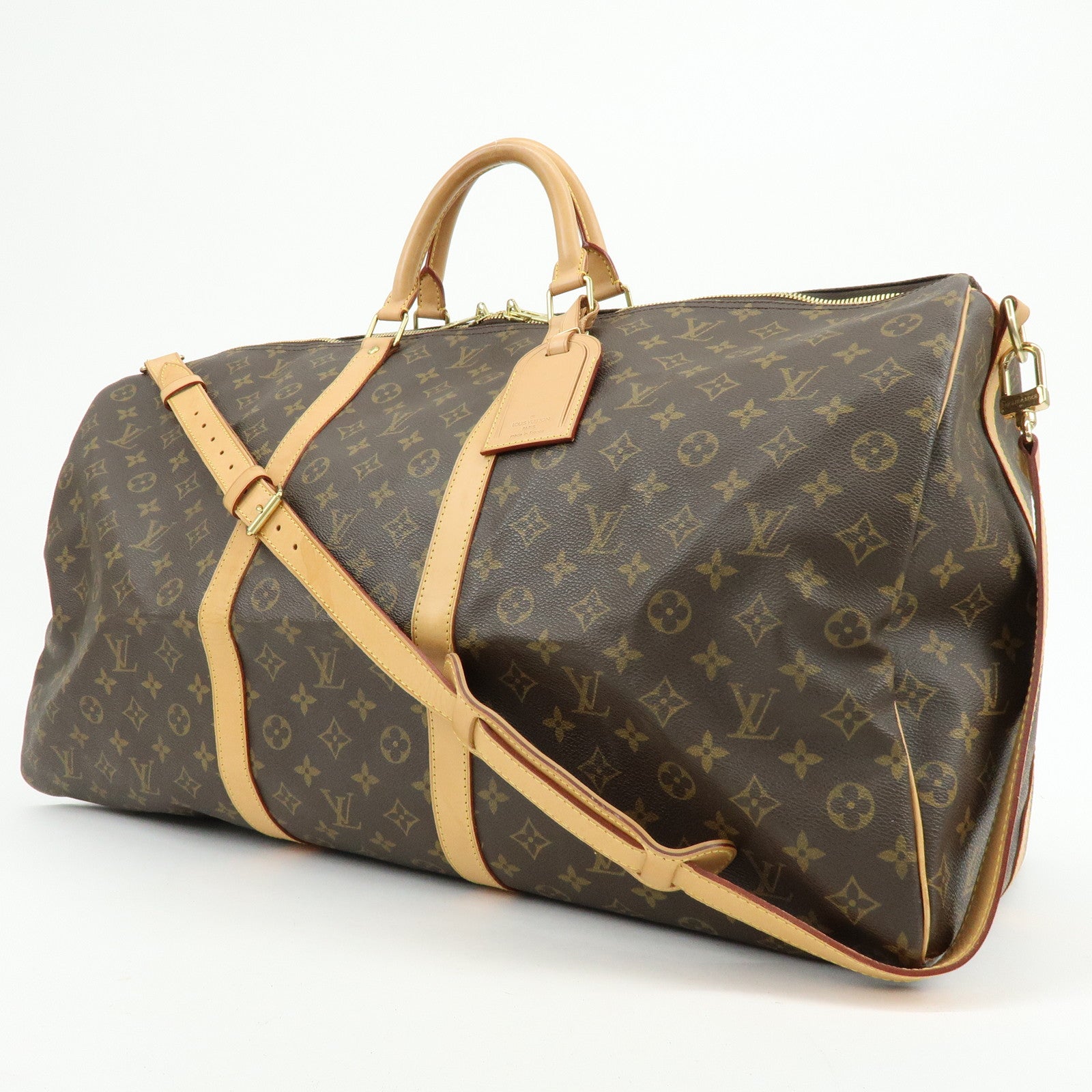 Louis Vuitton Monogram Keep All Bandouliere 60 Boston Bag M41412