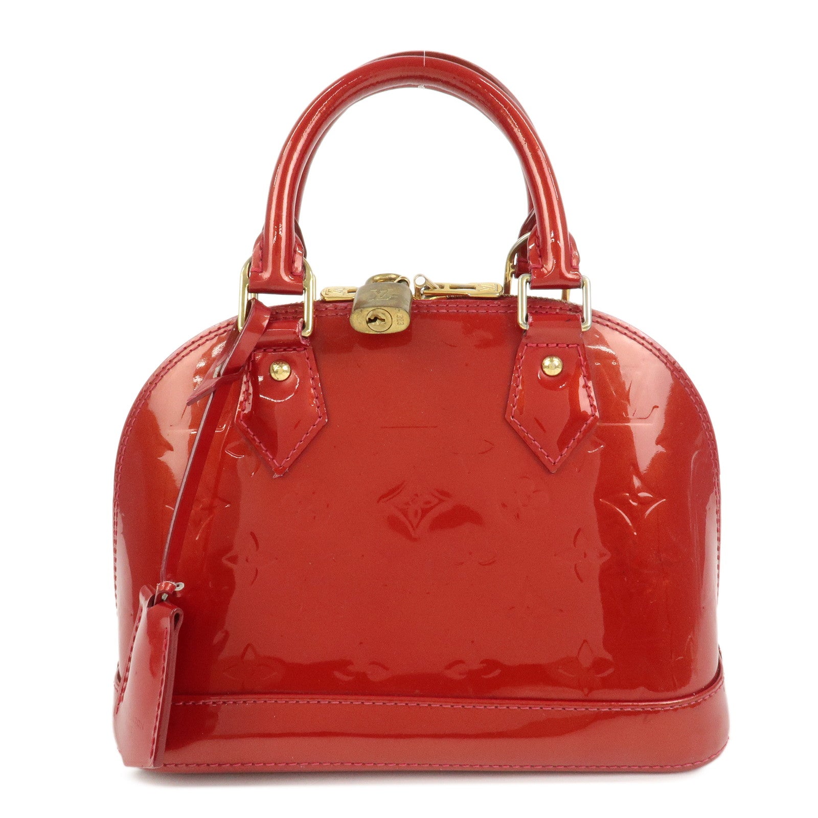Louis Vuitton Monogram Vernis Alma BB 2Way Bag Red M91606
