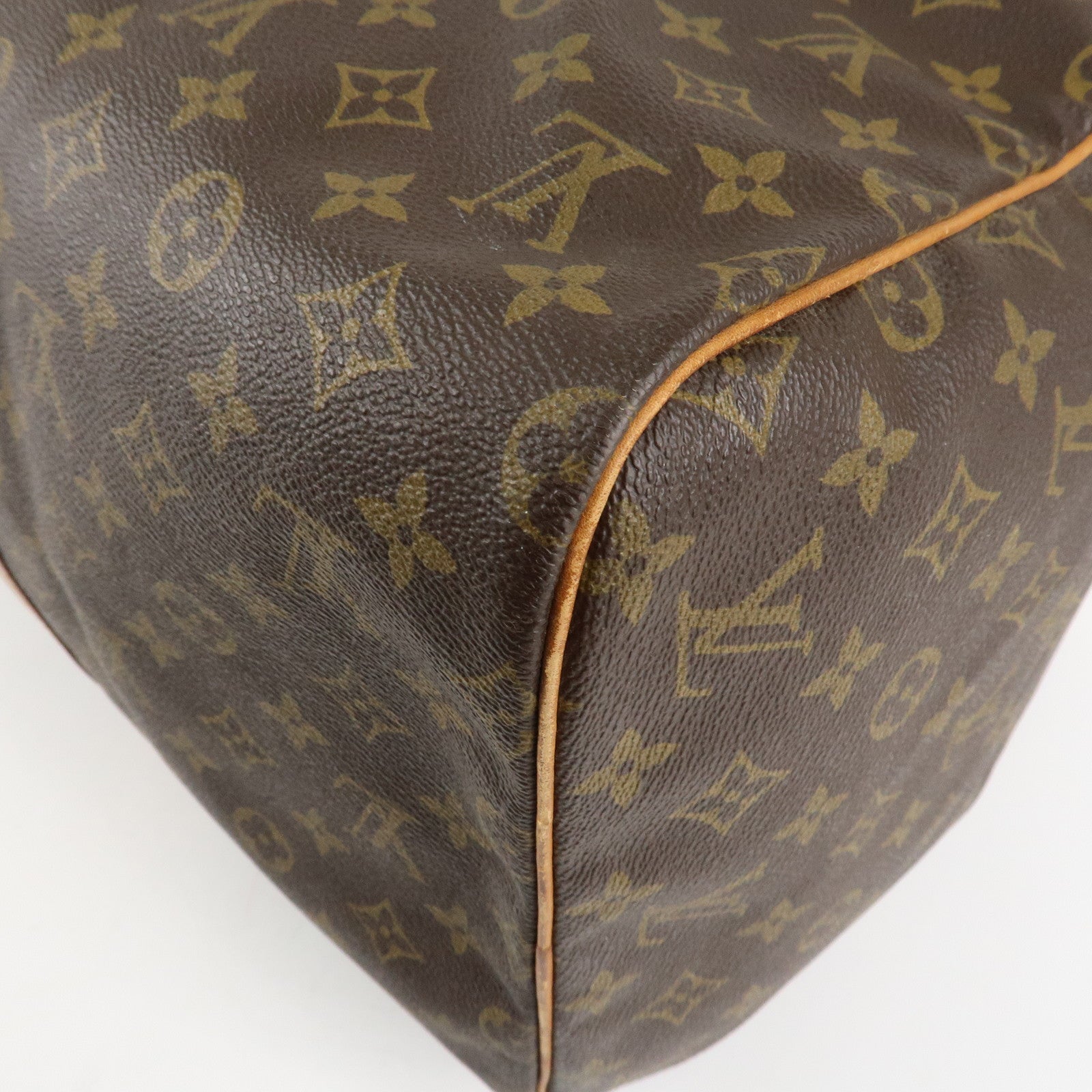 Louis Vuitton Monogram Sac Souple 55 Boston Bag Brown M41622 Used