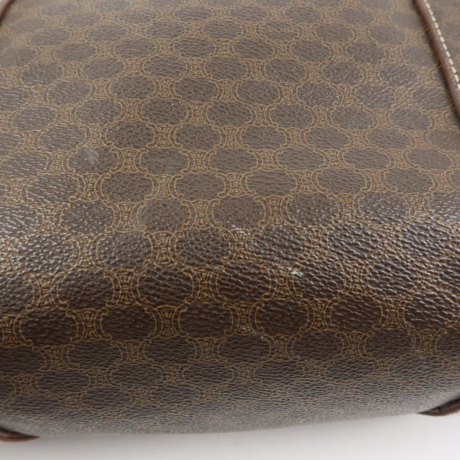 CELINE Macadam PVC Leather Tote Bag Shoulder Bag Brown