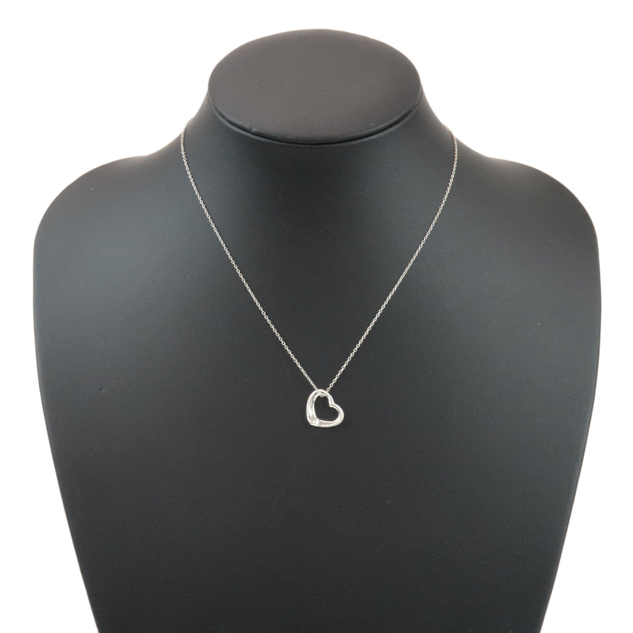 Tiffany & Co Open Heart Necklace 16MM SV925 Silver