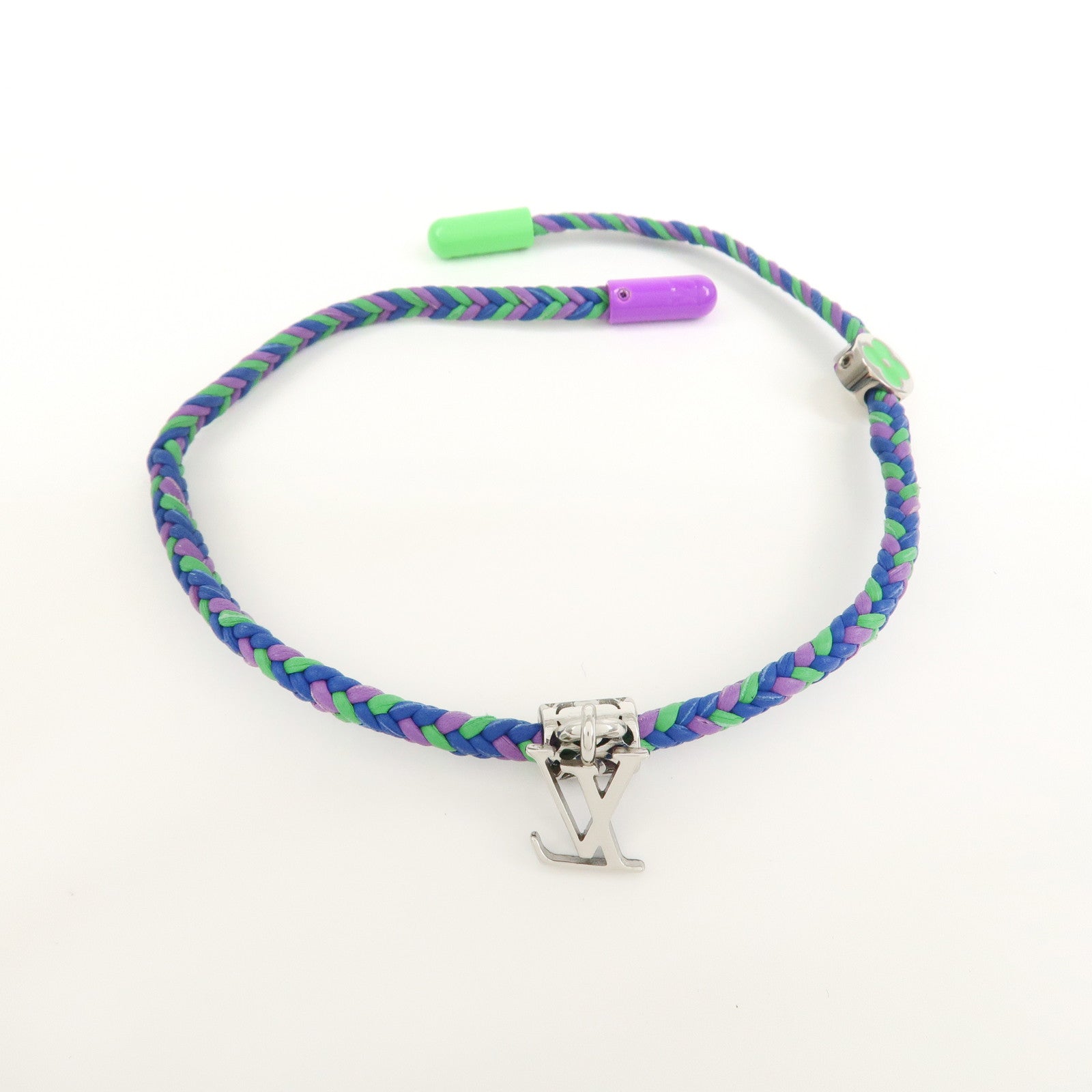 Louis Vuitton Leather Metal Bracelet Friendship Multicolor M0967