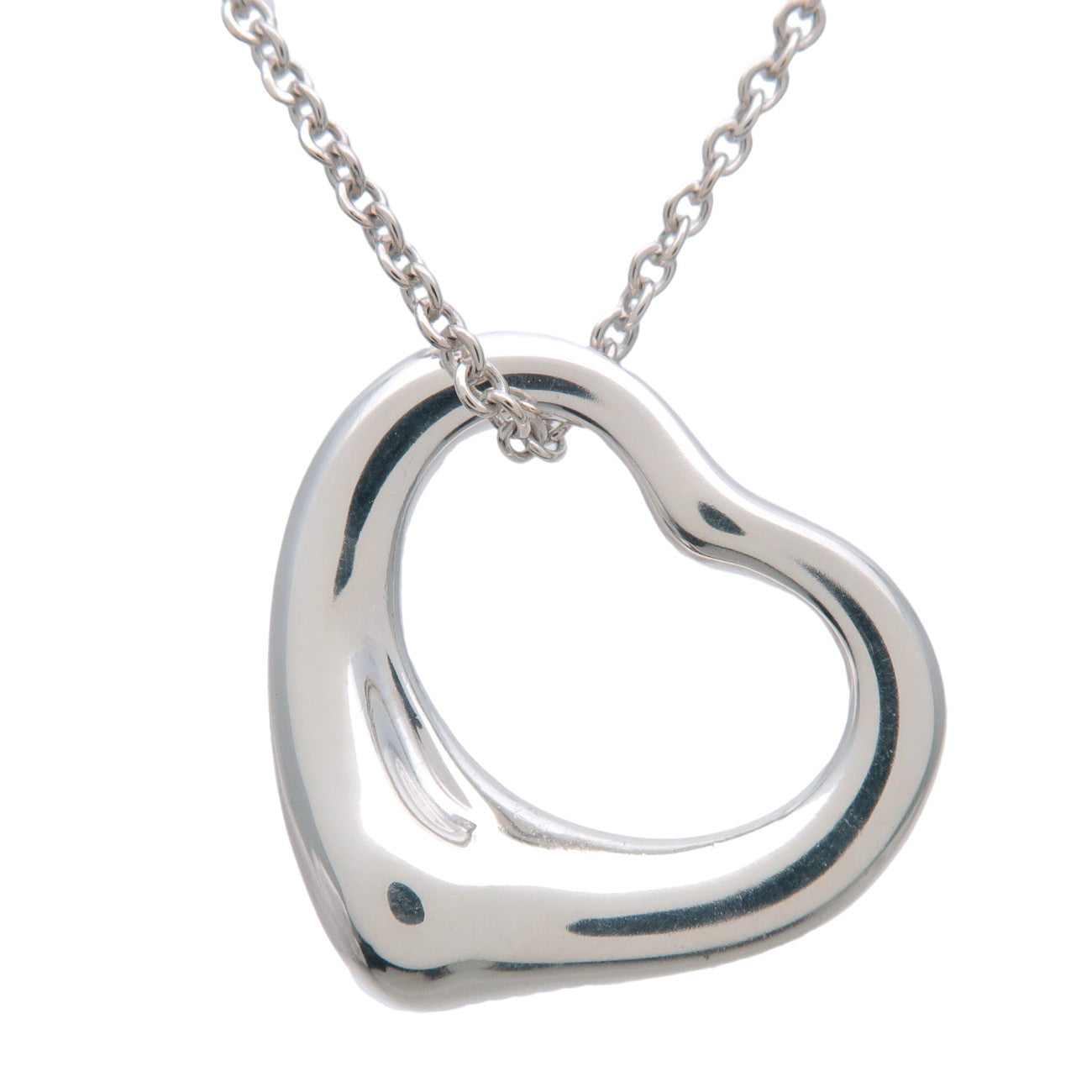 Tiffany & Co Open Heart Necklace 16MM SV925 Silver