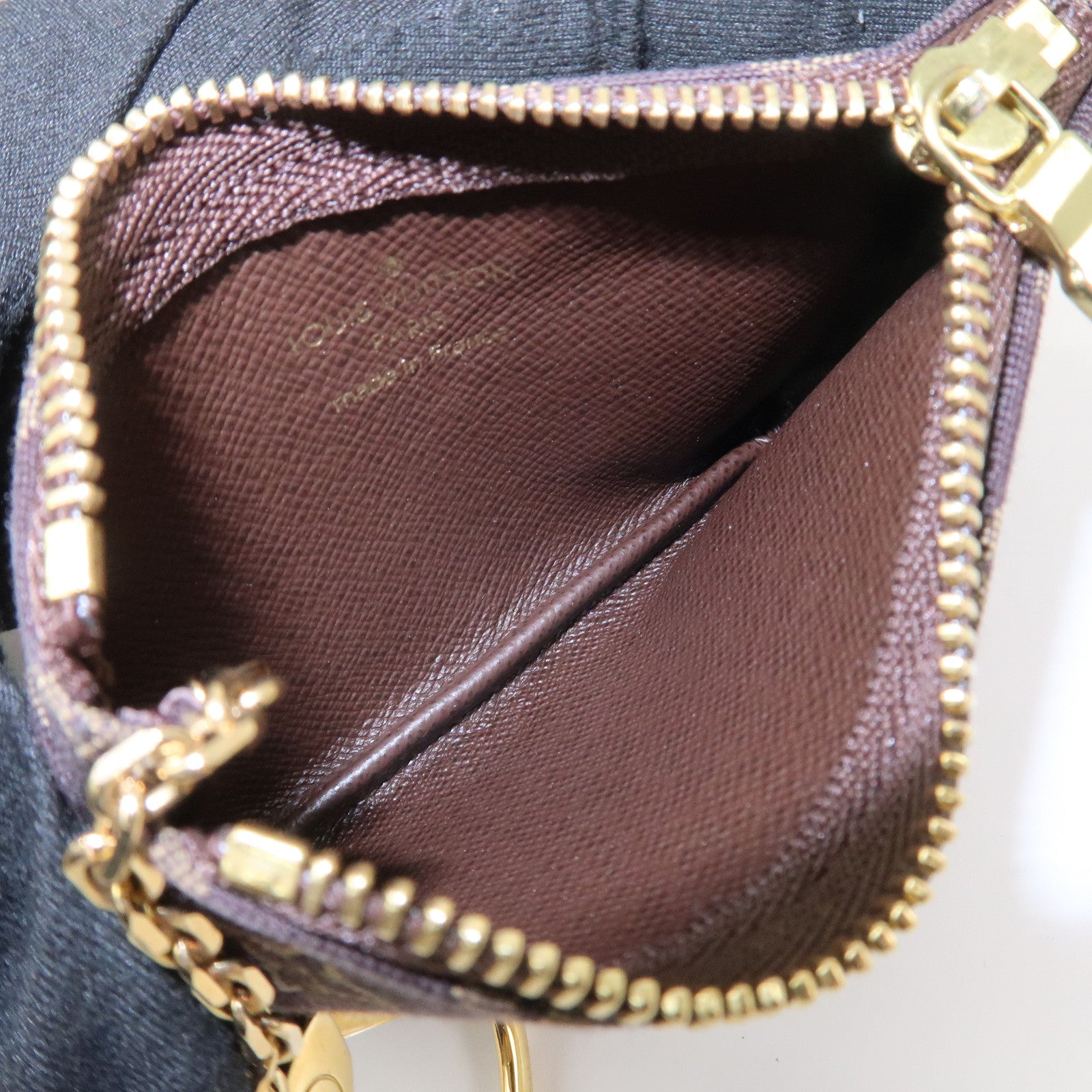 Louis Vuitton Monogram Mini Lin Pochette Cles Coin Case M95230