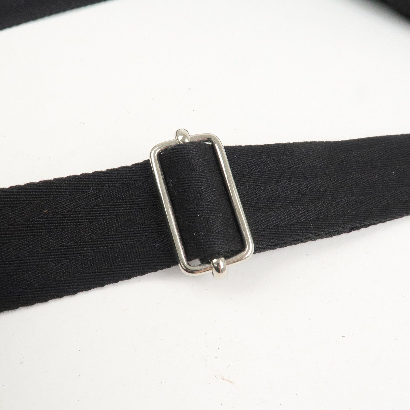 HERMES Toile Chevrons Leather Acapulco Bandouliere Shoulder Bag MM