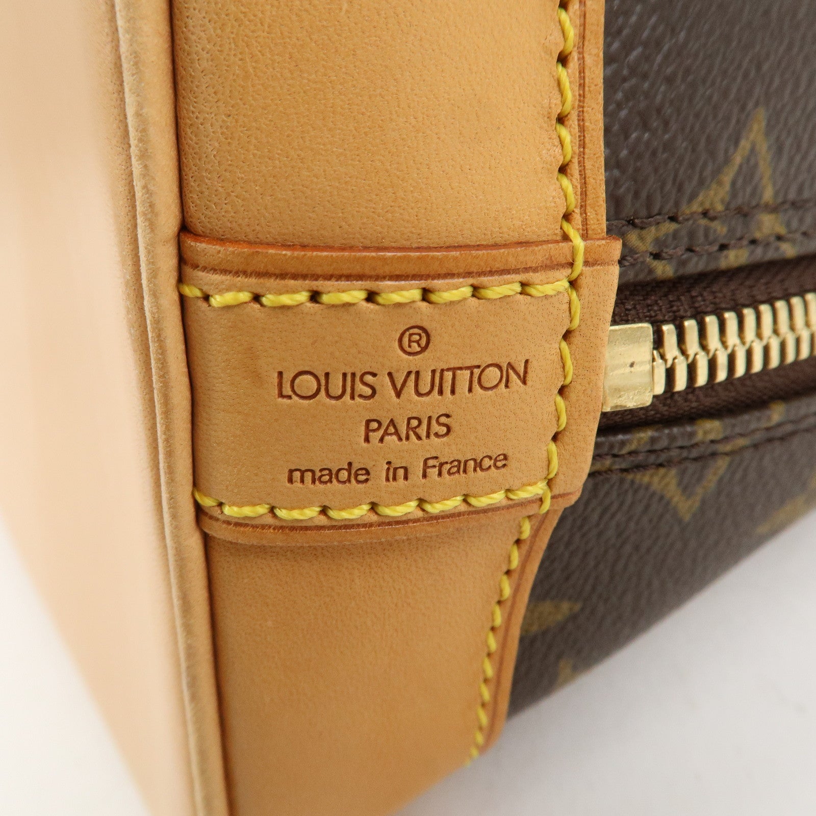Louis Vuitton Monogram Alma Hand Bag Brown M51130