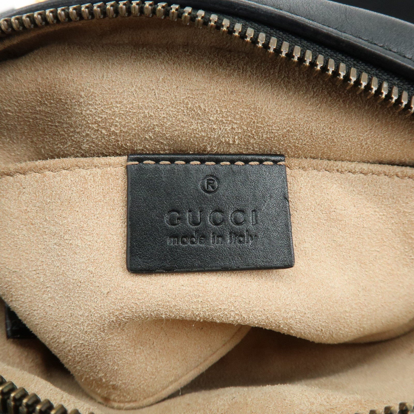 GUCCI GG Marmont Leather Waist Pouch Body Bag Black