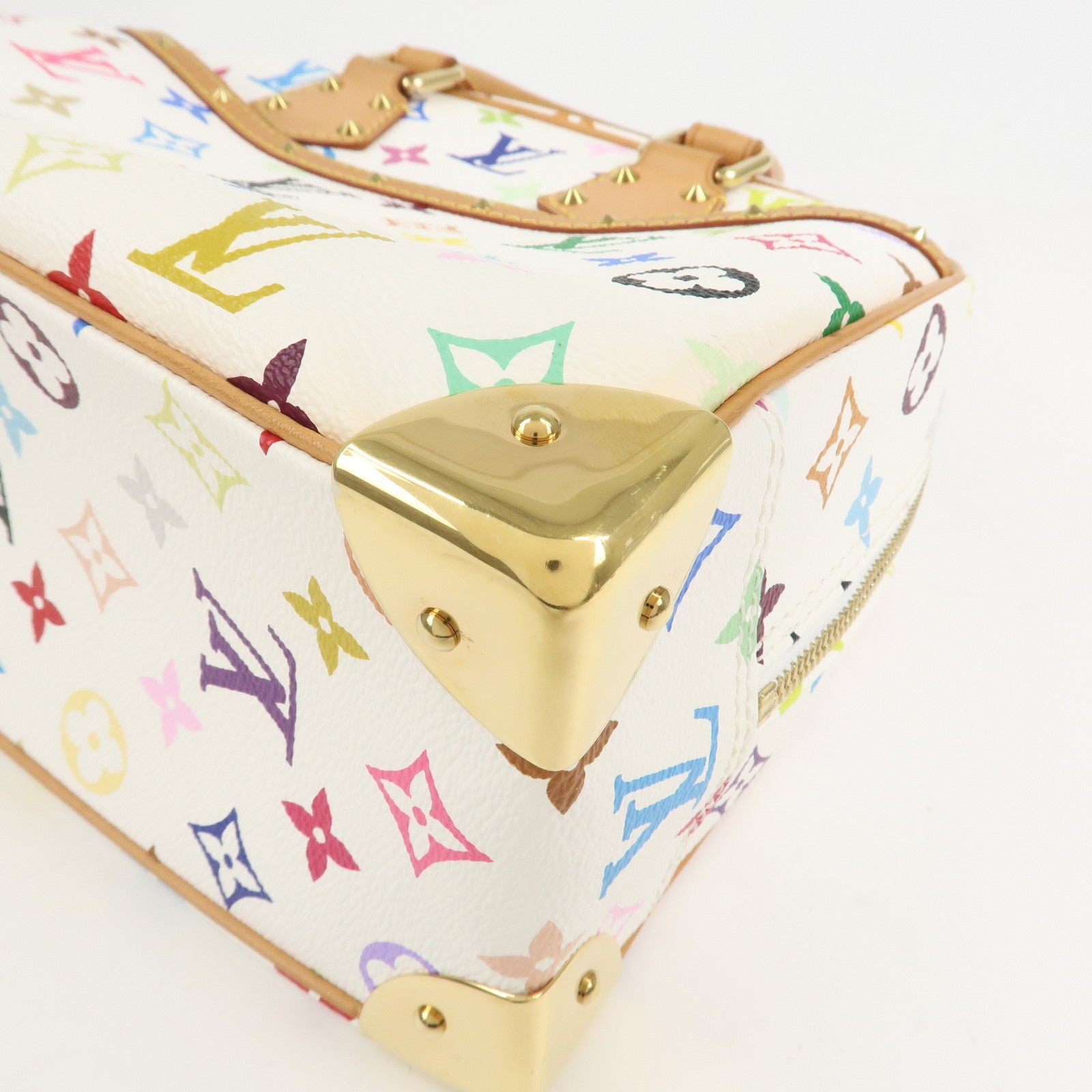 Louis Vuitton Monogram Multicolor Trouville Hand Bag Blanc M92663