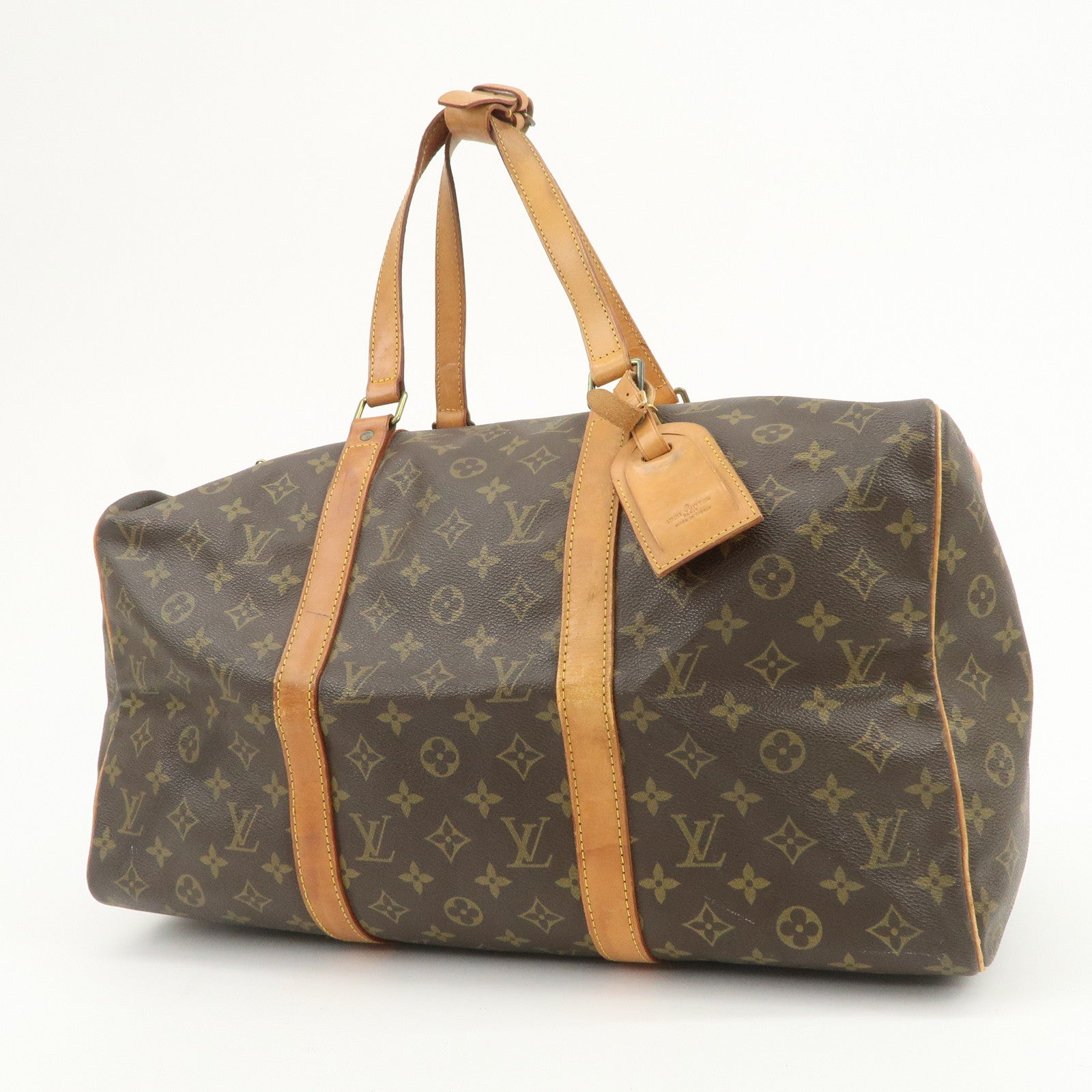 Louis Vuitton Monogram Sac Souple 45 Boston Bag Brown M41624