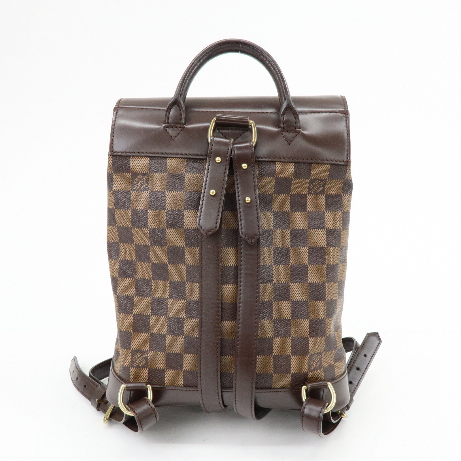Louis Vuitton Damier Ebene Soho Backpack Rucksack Brown N51132