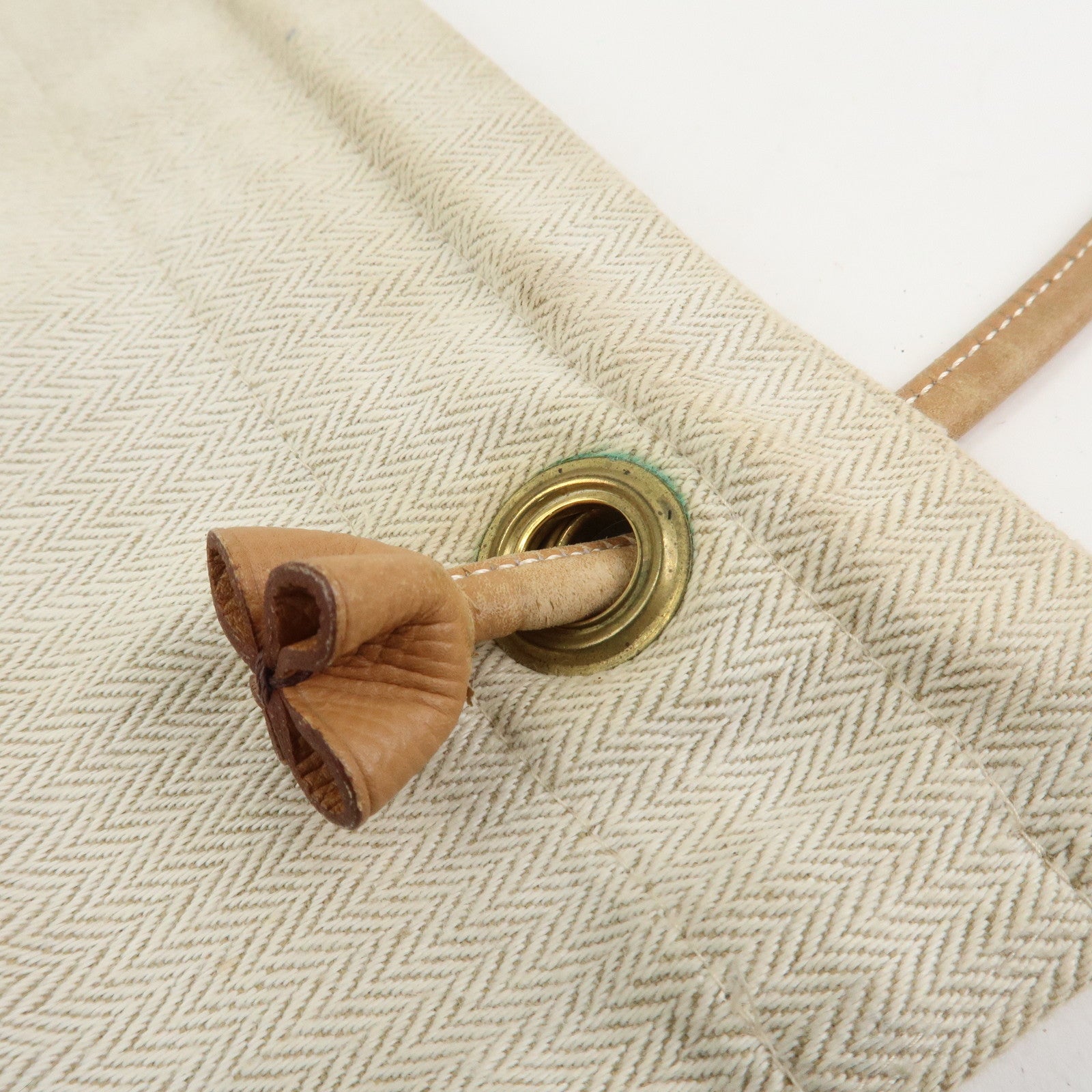 HERMES Aline GM Canvas Shoulder Bag Hand bag Natural