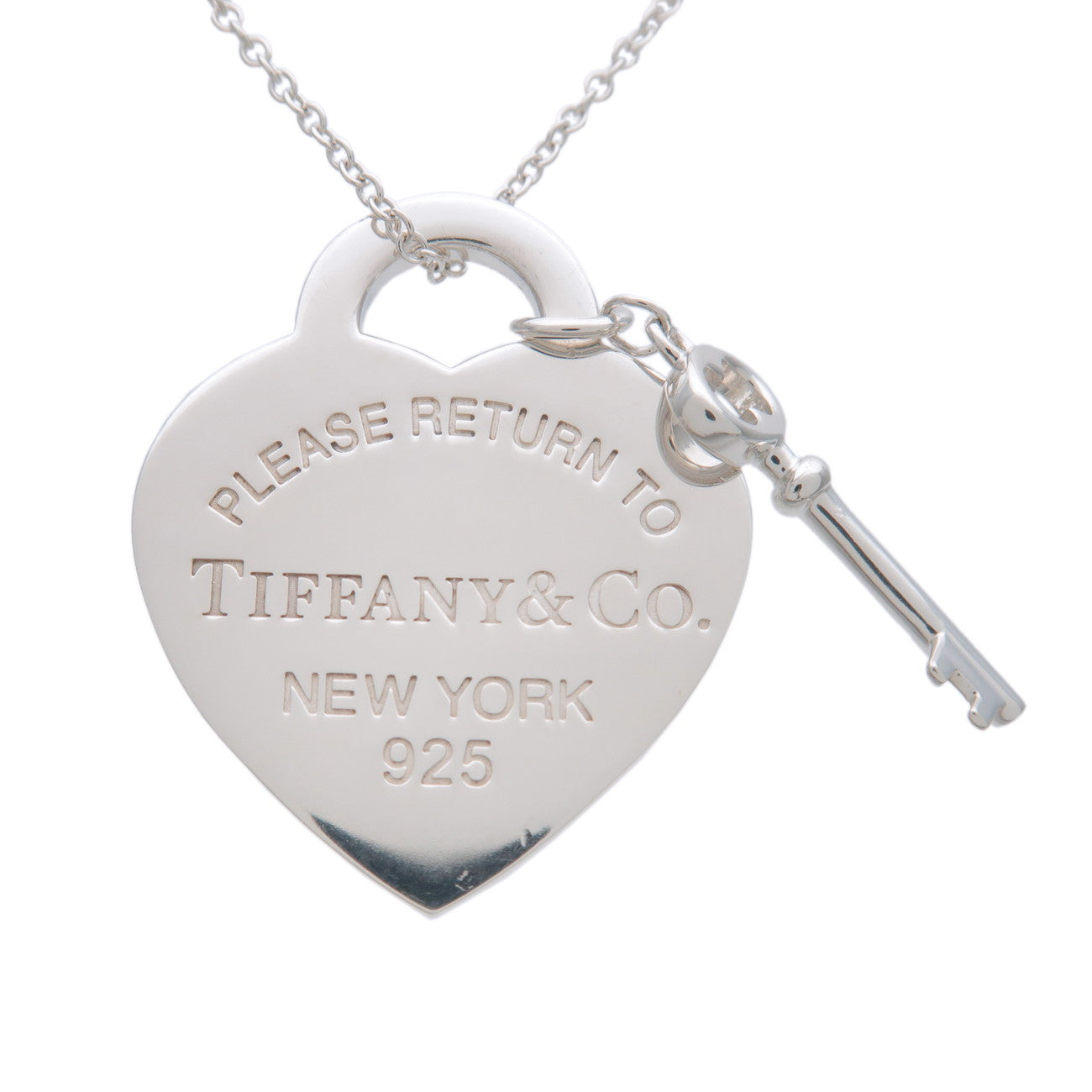 Tiffany & Co Return to Tiffany Heart Tag Key Necklace SV925 Silver