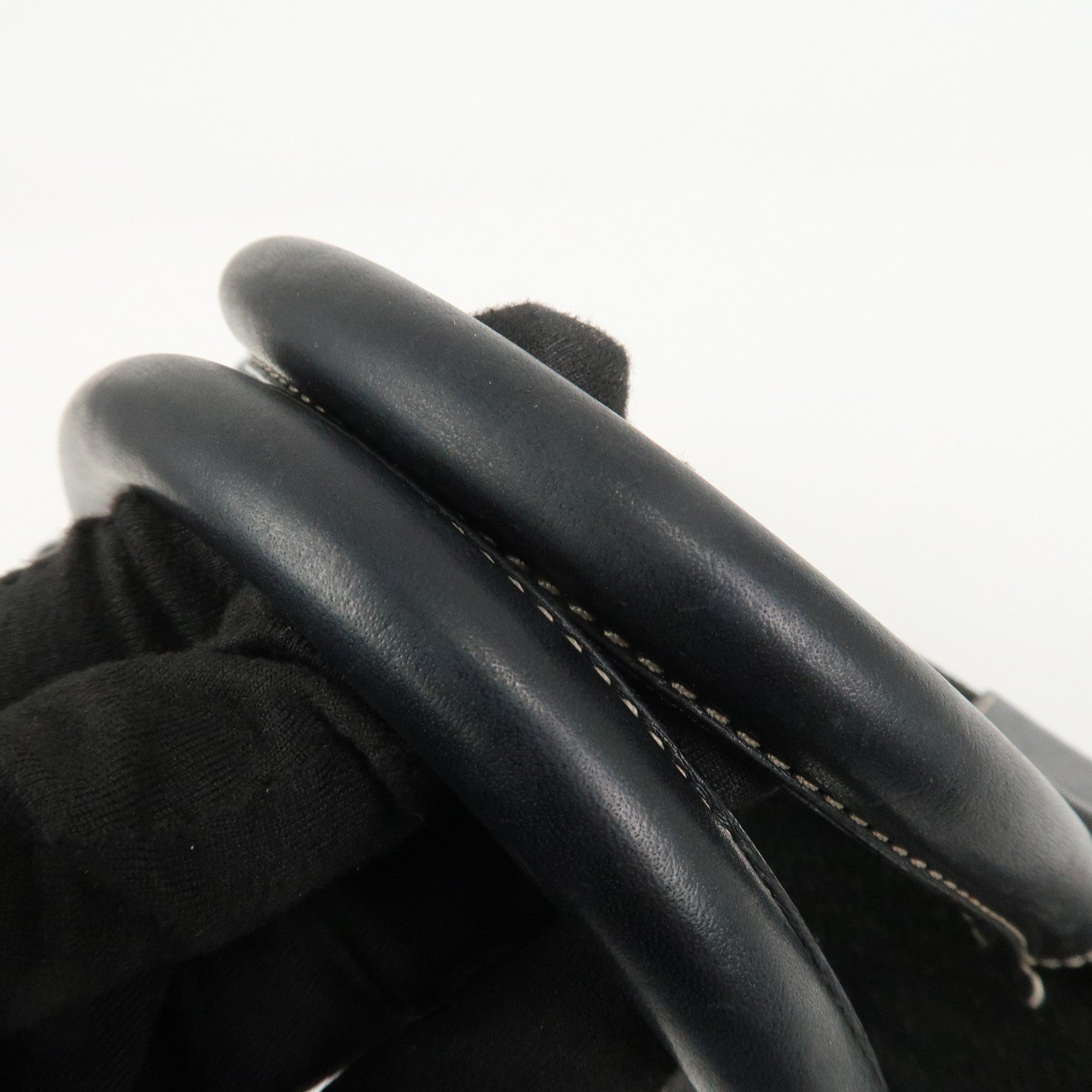 LOEWE Anagram Amazona 28 Suede Leather Hand Bag Bostpn Bag Black