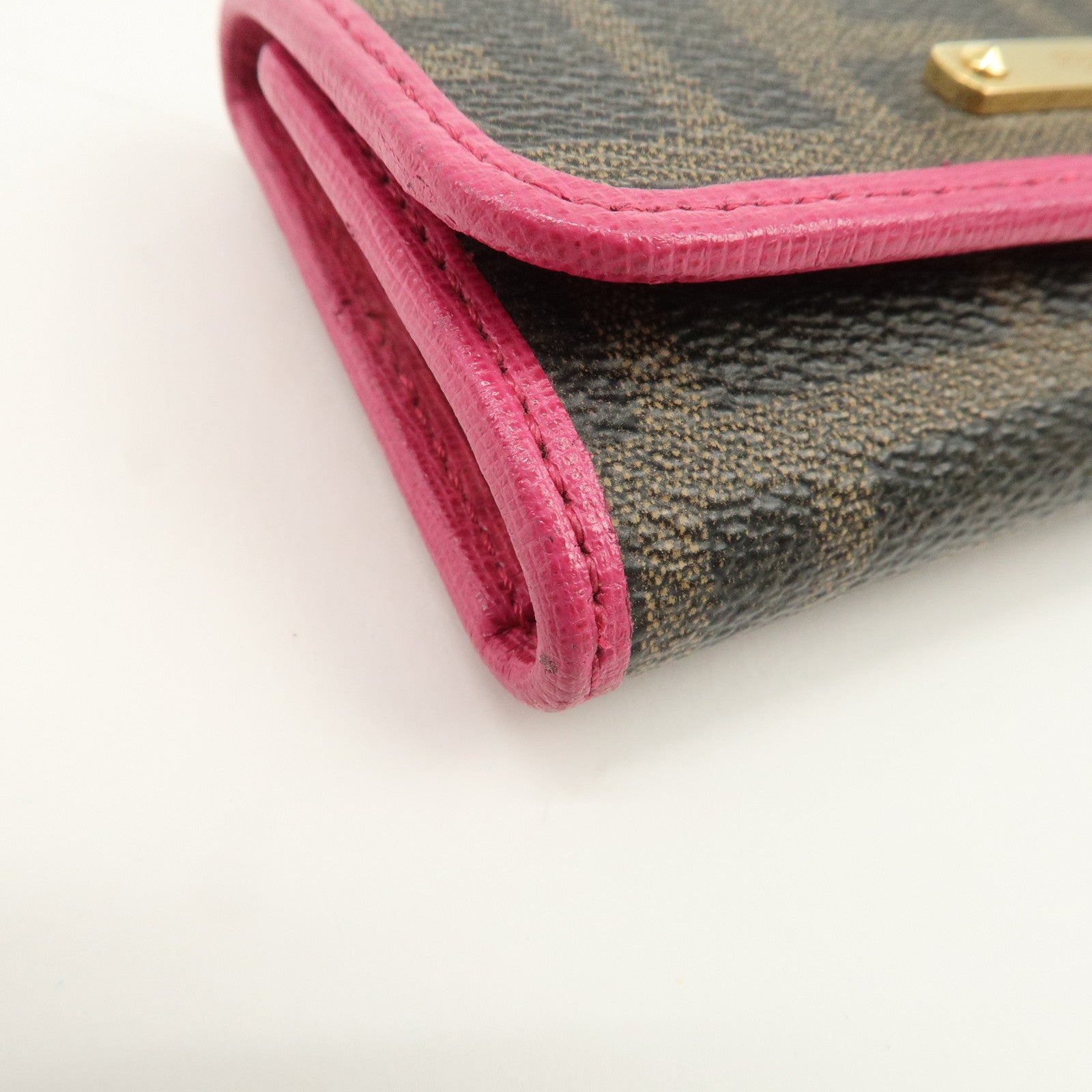 FENDI Zucca PVC Coating Canvas Leather 6 Rings Key Case 8AP079