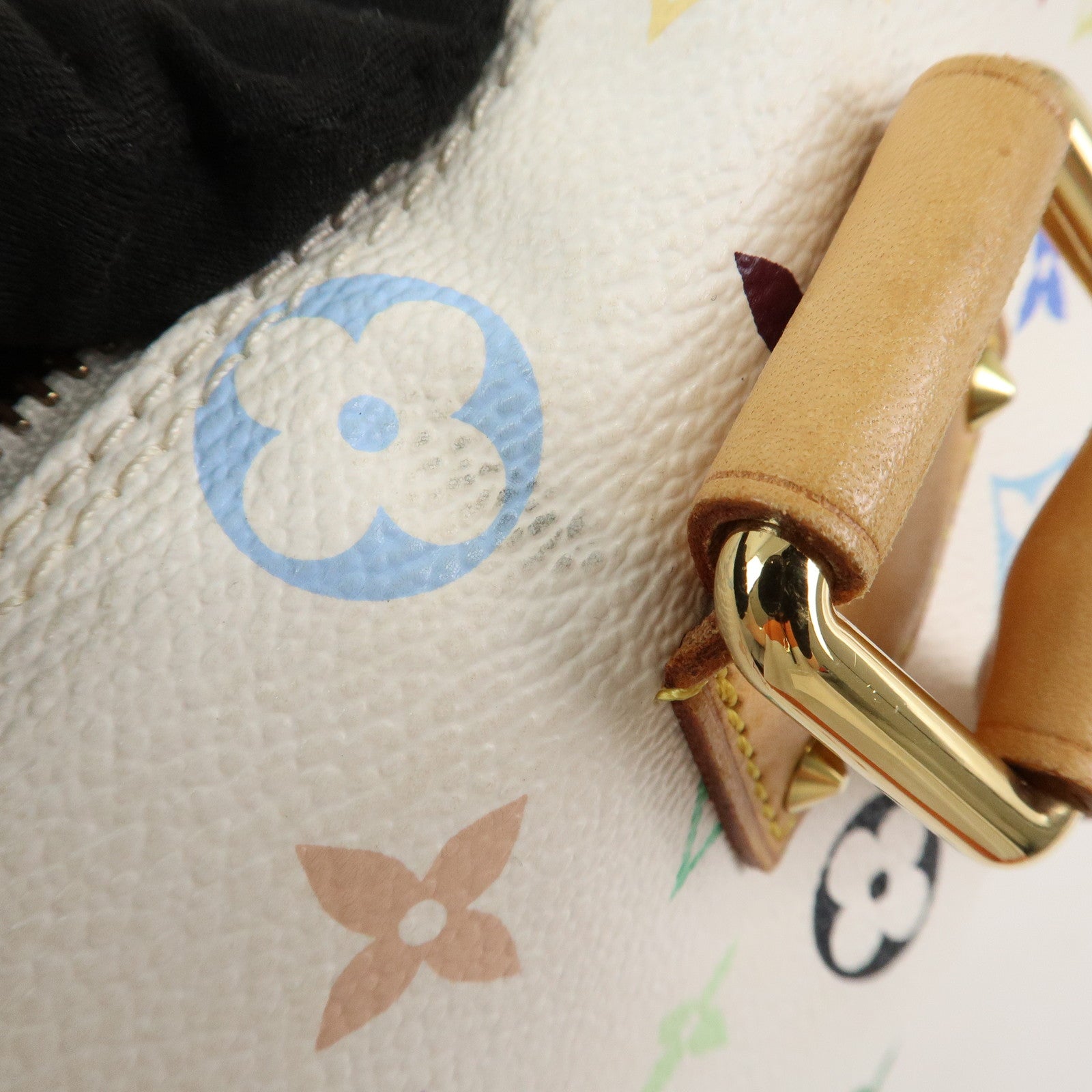 Louis Vuitton Monogram Multicolor Speedy 30 Hand Bag Blanc M92643 Used