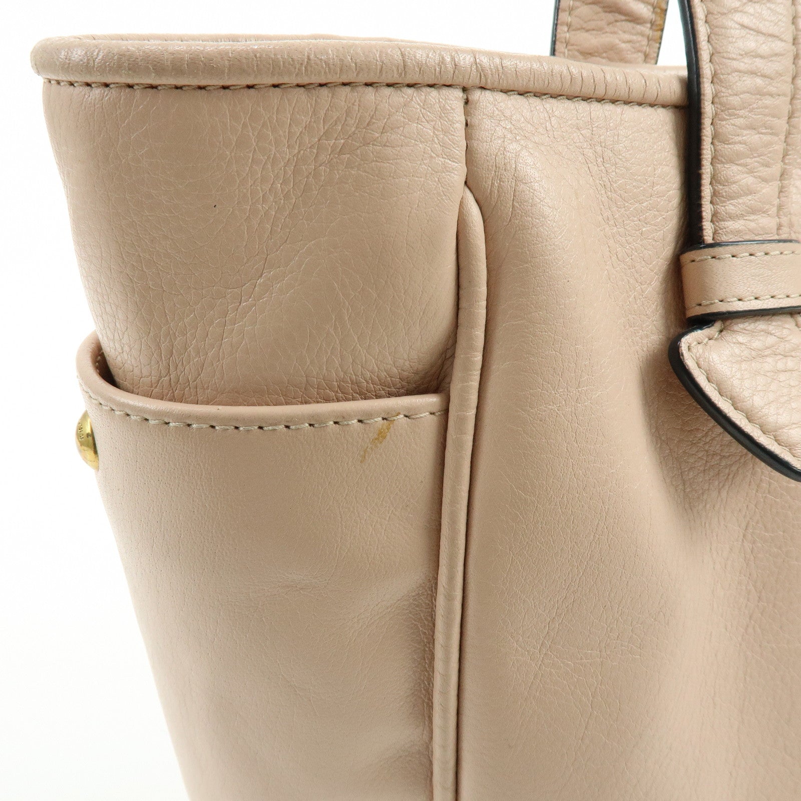 LOEWE Heritage Calf Leather Tote Bag Hand Bag Light Pink