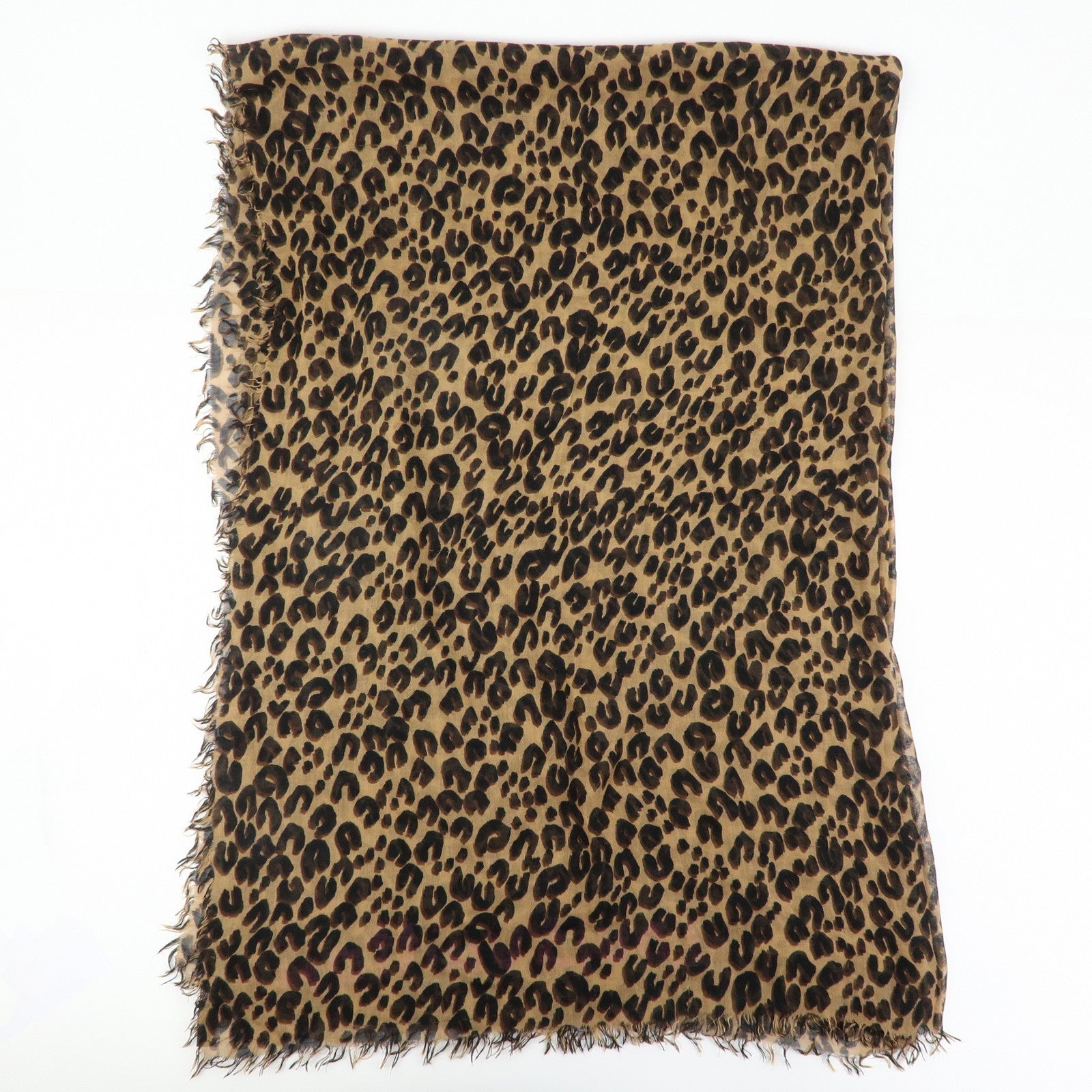 Louis Vuitton Etole Cashmere Silk Scarf Leopard Brown M72215