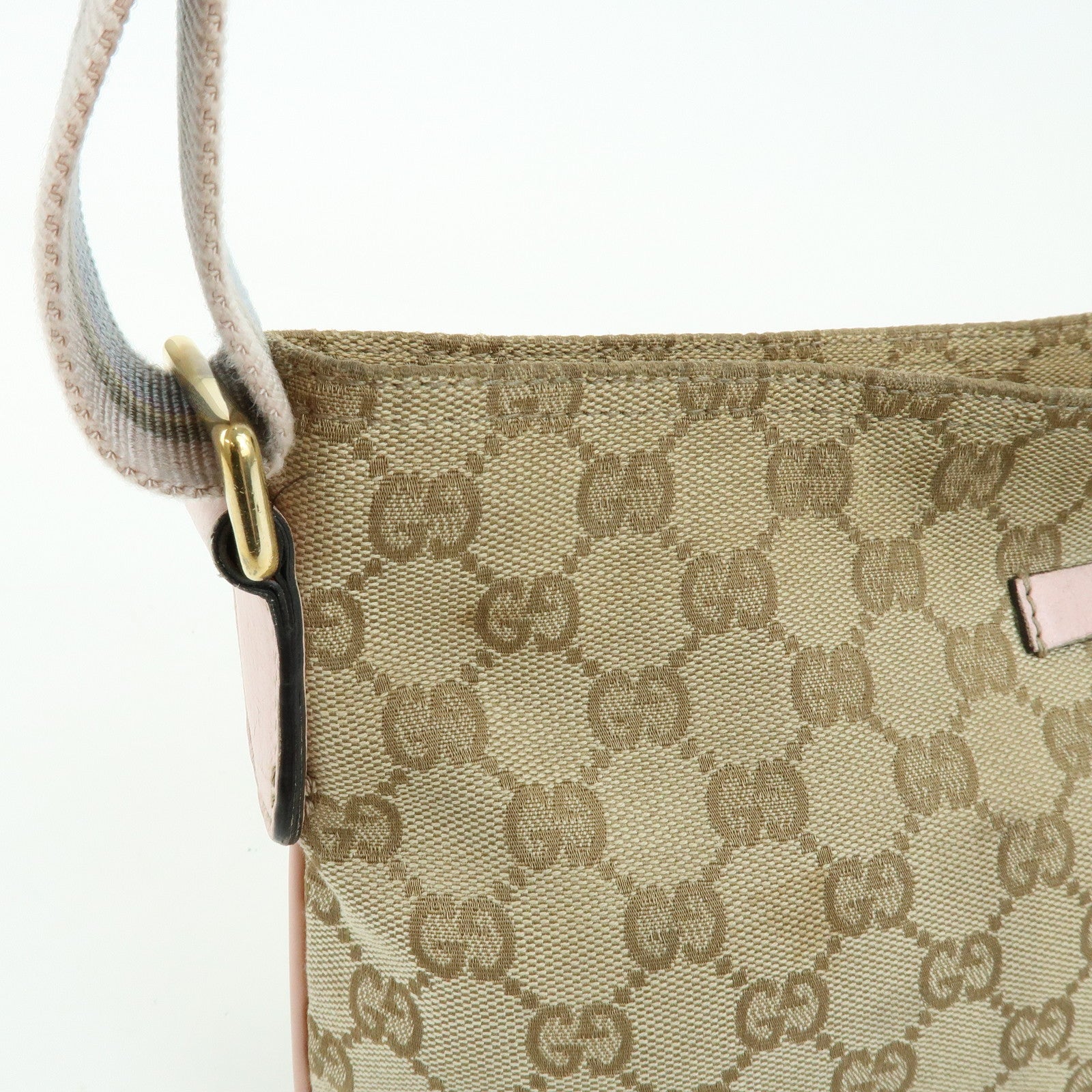 GUCCI Sherry GG Canvas Leather Shoulder Bag Crossbody Bag 189749