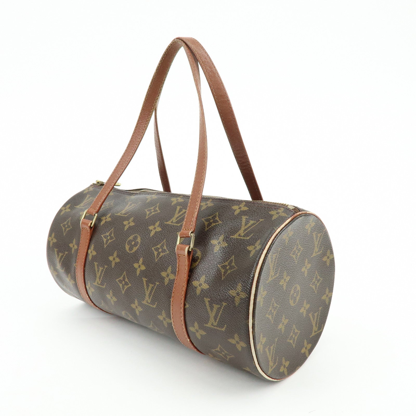 Louis Vuitton Monogram Papillon 30 Hand Bag Brown M51365