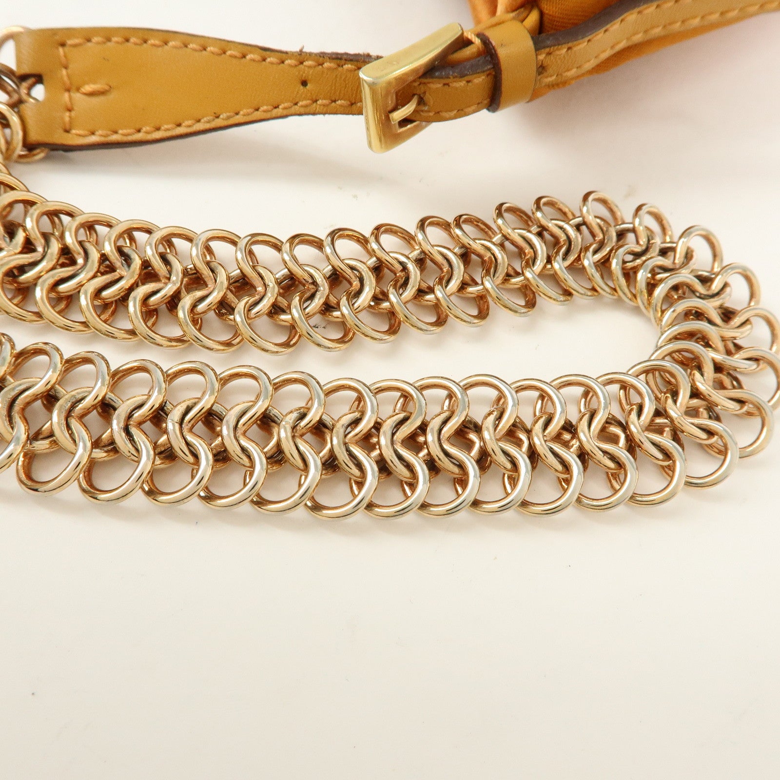 PRADA Triangle Logo Re‑Nylon Leather Hand Bag Shoulder Bag Orange