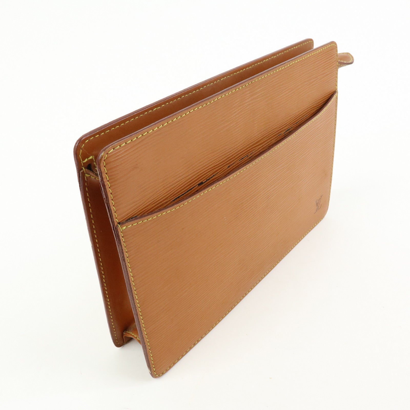 Louis Vuitton Epi Pochette Homme Clutch Bag Zipang Gold M52528