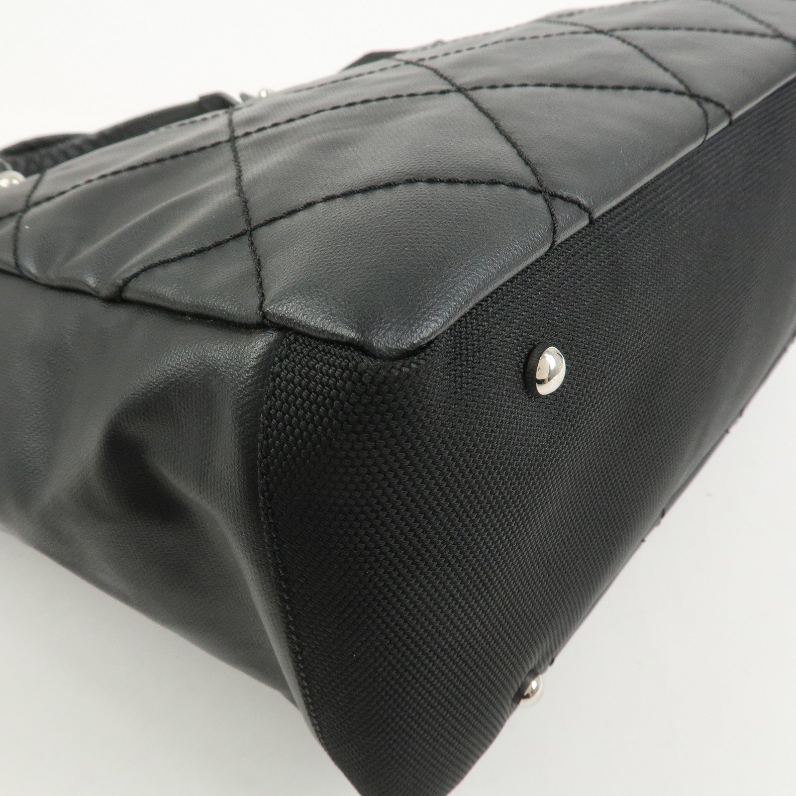 CHANEL Paris Biarritz Tote Bag Hand Bag MM Black A34209