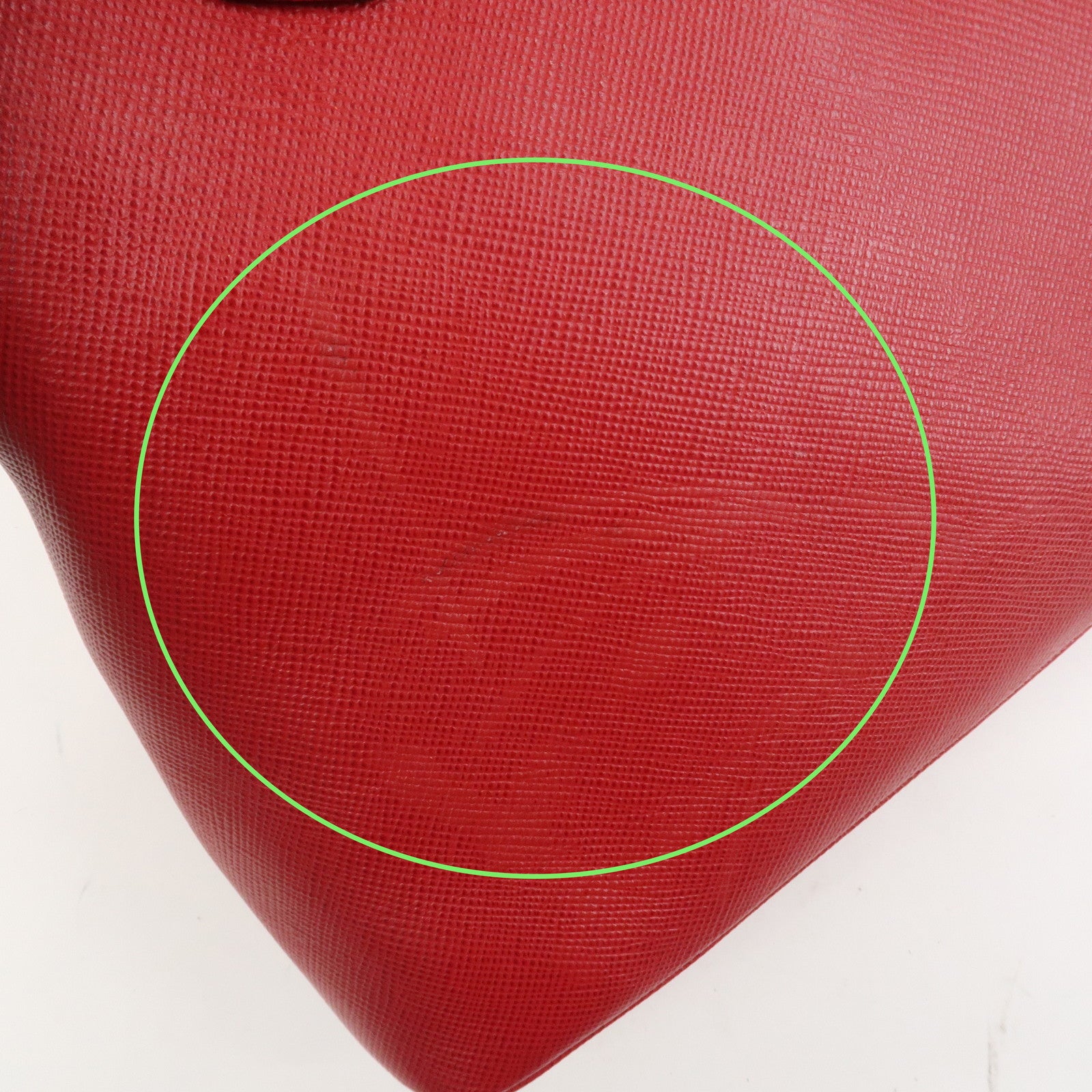 PRADA Logo Saffiano Leather 2Way Hand Bag Shoulder Bag Red BL0907