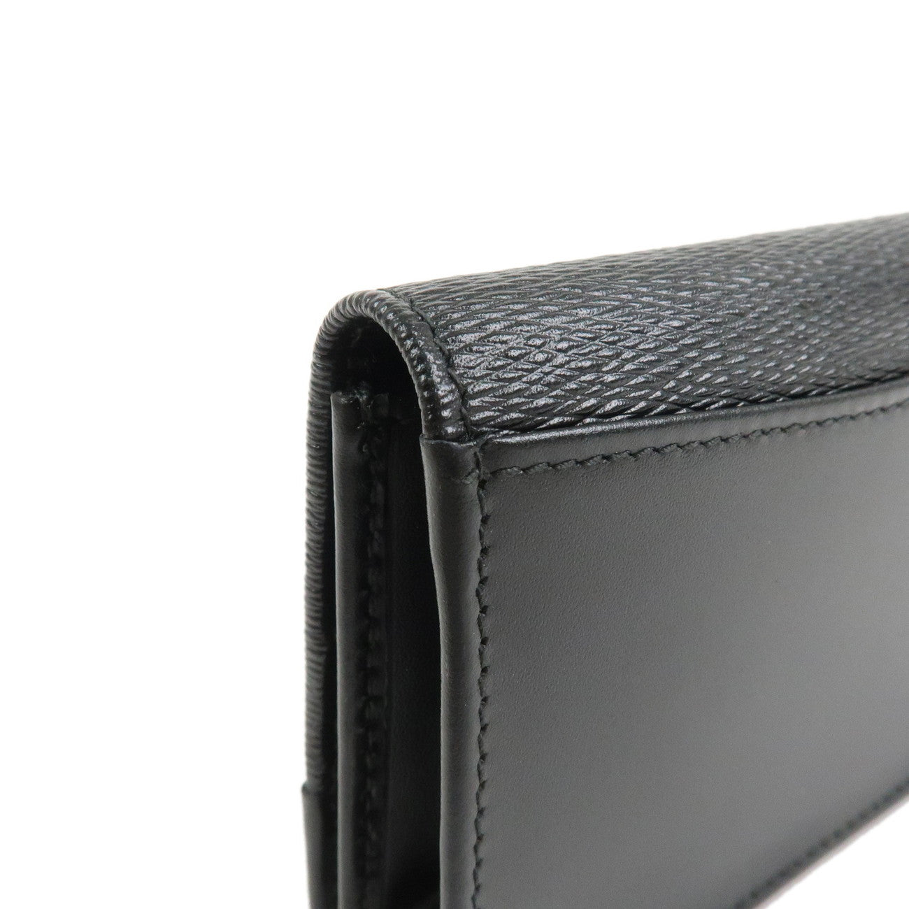 BVLGARI Leather Card Case Card Holder Black