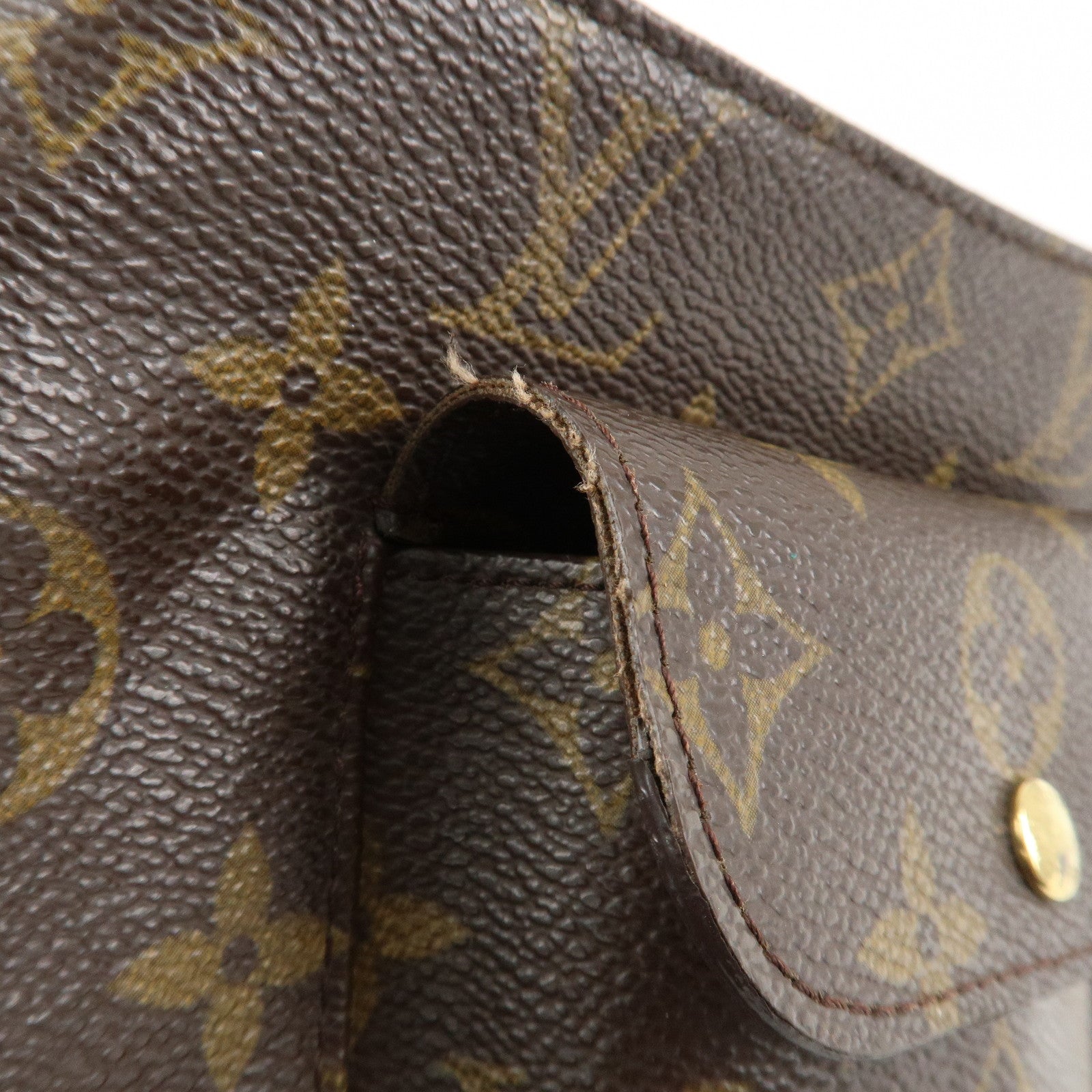Louis Vuitton Monogram Partition Pouch Wristlet Bag M51901 Used