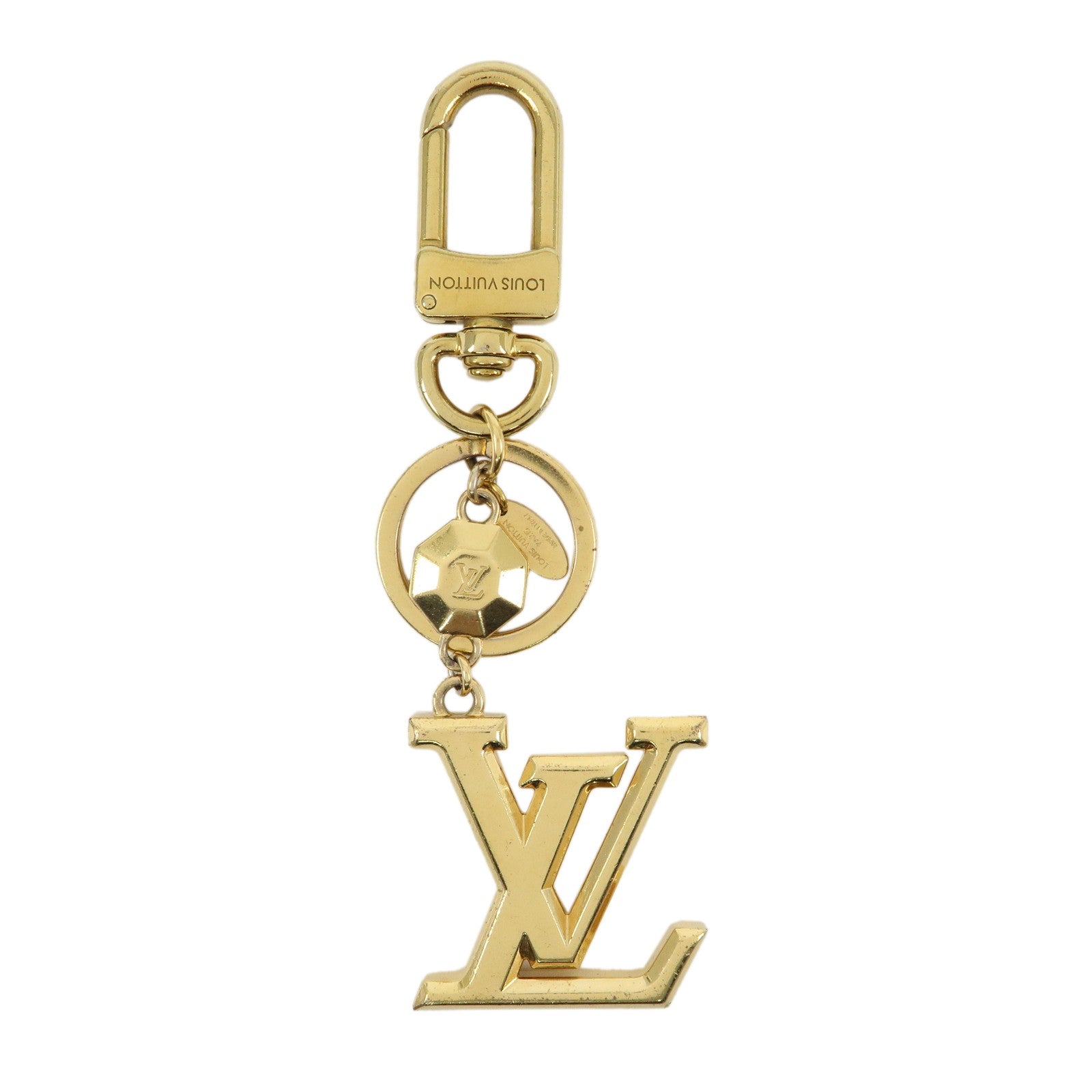Louis Vuitton Porte Cles LV Facettes Metal Bag Charm Gold M65216