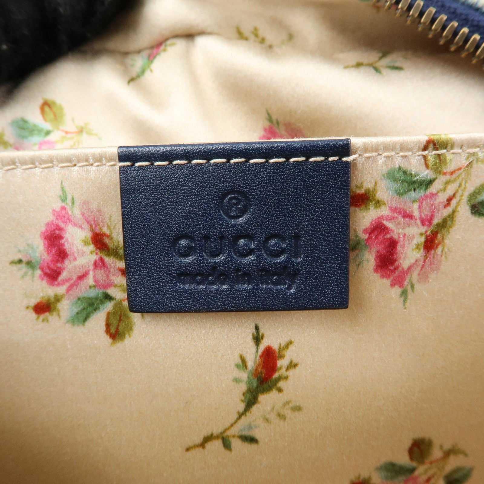 GUCCI GG Marmont Denim Leather Shoulder Bag Indigo Blue 447632