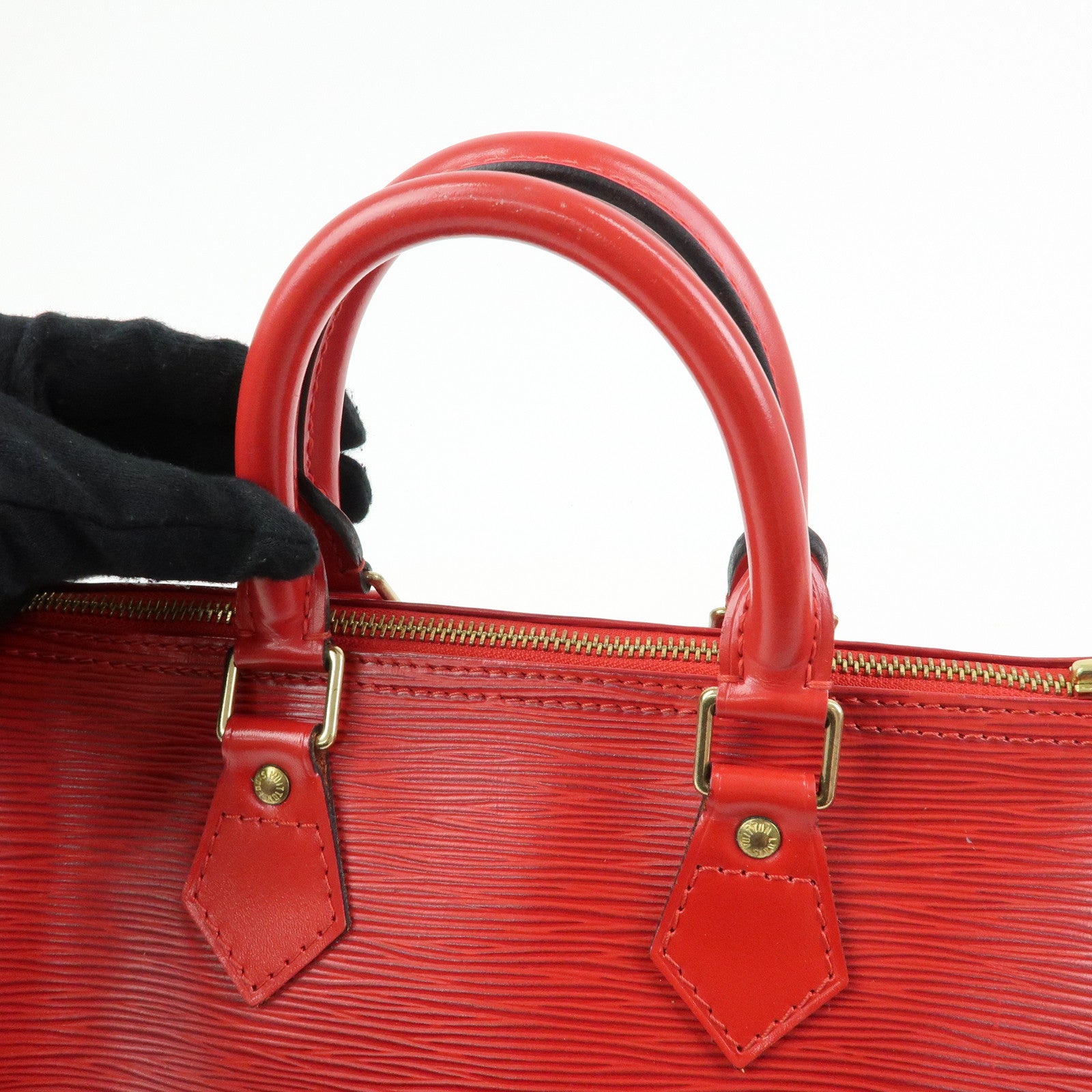 Louis Vuitton Epi Speedy 25 Boston Hand Bag Castilian Red M43017