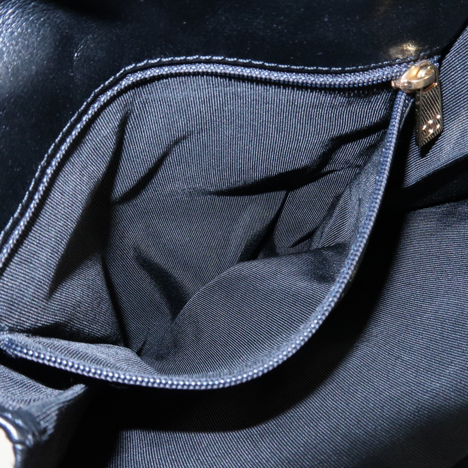 CHANEL COCO Mark Lamb Skin Shoulder Bag Crossbody Bag Black Used