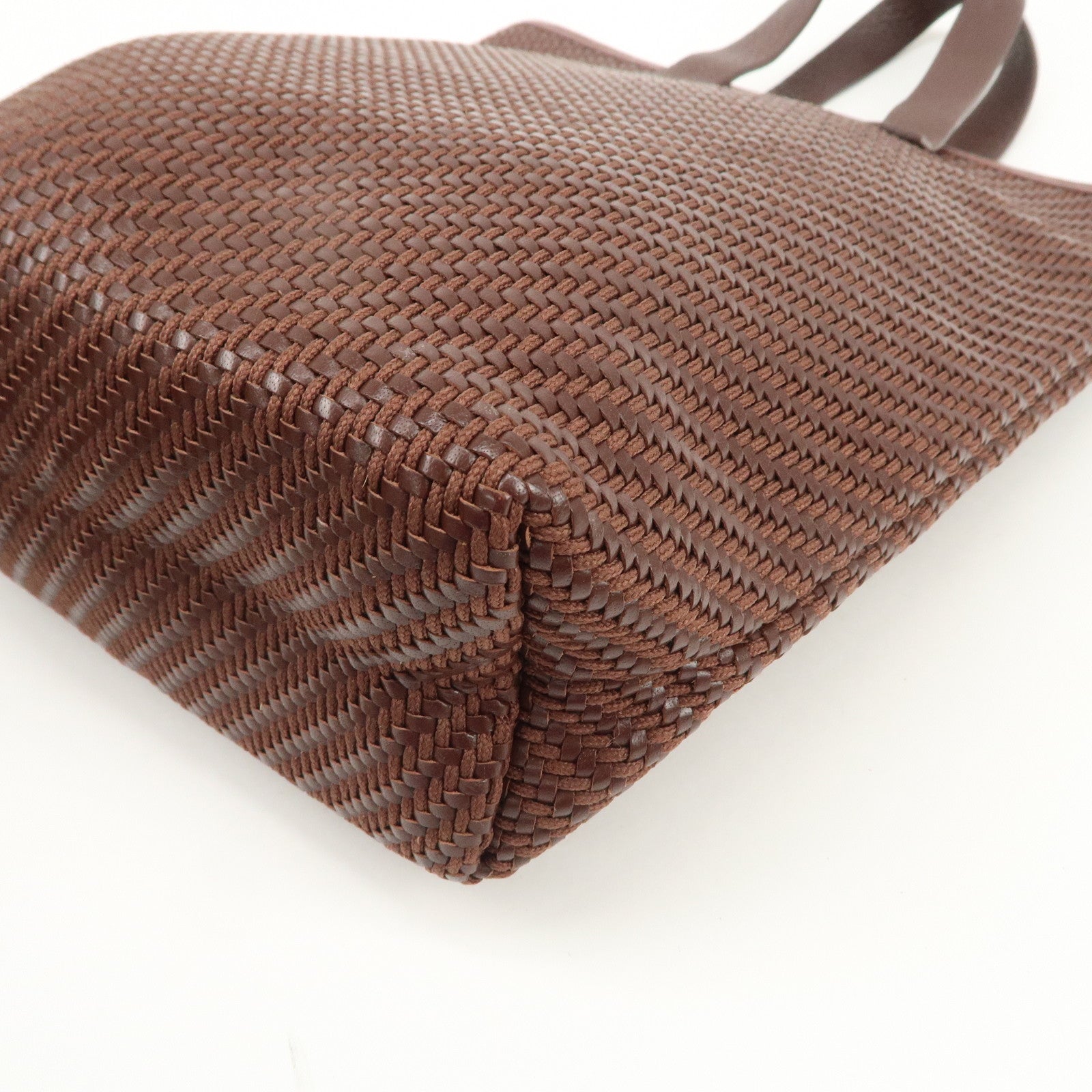 HERMES Amedaba Diago PM Leather Tote Bag Hand Bag Brown