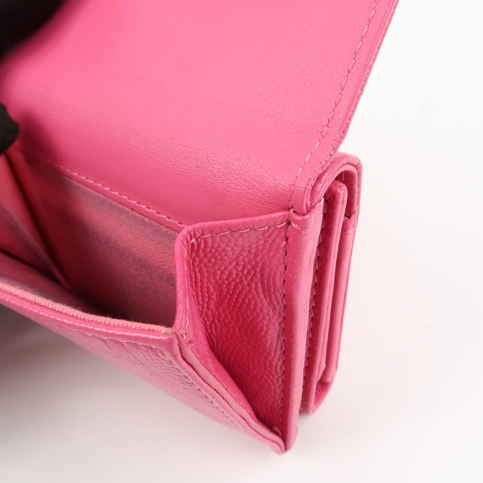 CHANEL COCO Mark Camellia Tri-fold Compact Wallet Pink AP0116